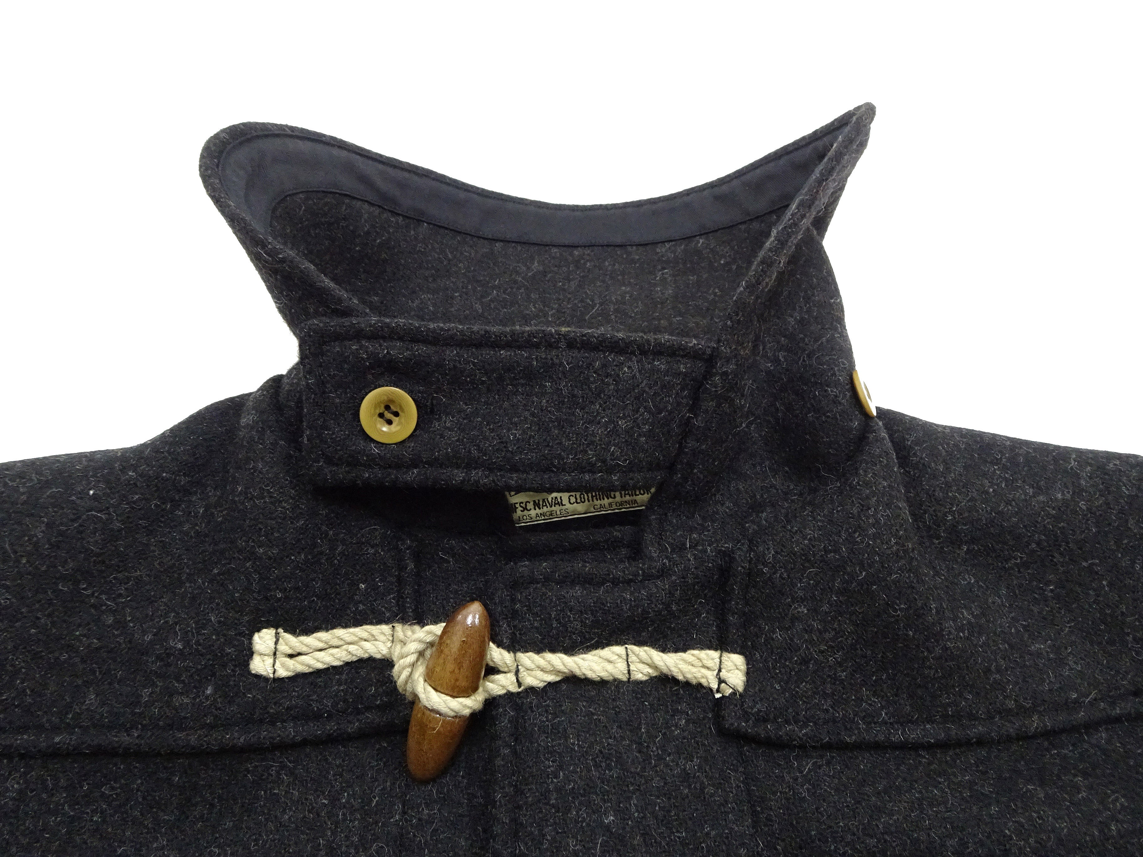 Mister Freedom Men's Sugar Cane Melton Wool Duffel Coat - SC15636 Charcoal Submariner Jacket | Warm Winter Outerwear for Casual & Outdoor Activities