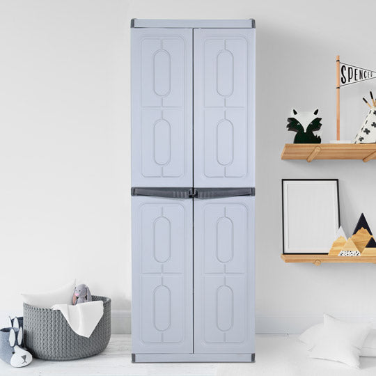 Italian DIY Closet - High 2-Door Wardrobe (608-2) for Bedroom & Walk-in Closet Organization