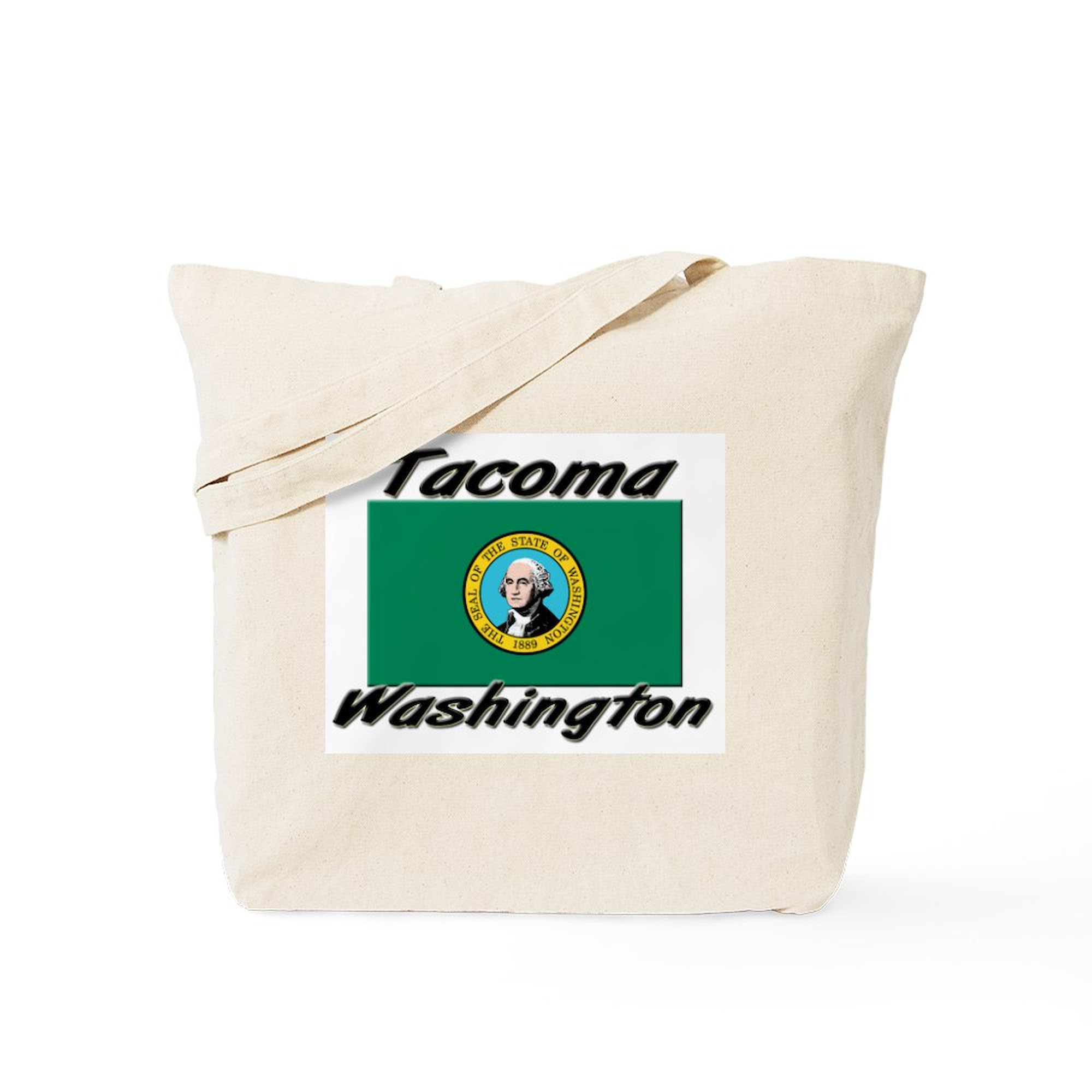 Tacoma Washington Tote Bag - Natural Canvas Reusable Shopping Bag for Groceries, Beach & Travel | Eco-Friendly CafePress Tote