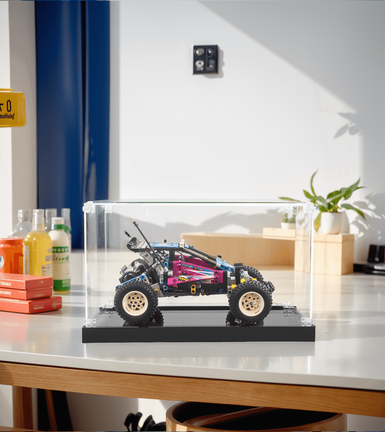 LEGO Technic Off Road Buggy 42124 Display Case - Clear Acrylic Protection for Collectible Model Car - Perfect for Showcase, Dust Protection & Home Decor