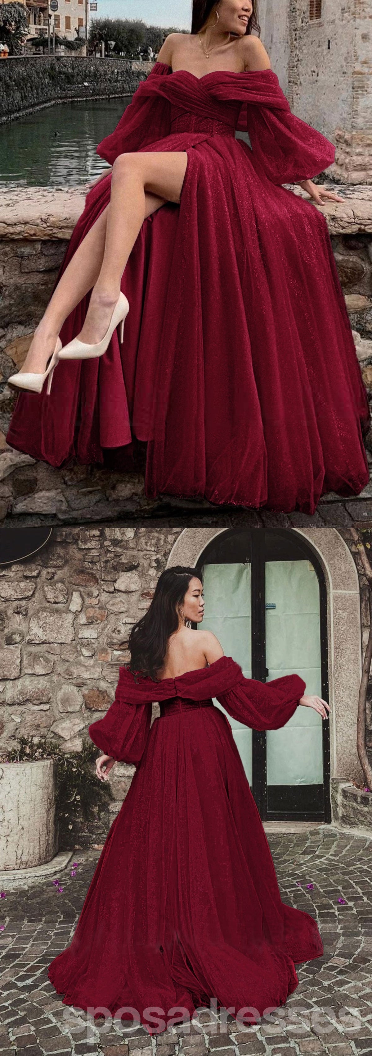 Elegant A-Line High Slit Long Prom Dresses for Women - Affordable Formal Evening Gowns,13260 | Perfect for Homecoming, Prom Night, and Special Occasions