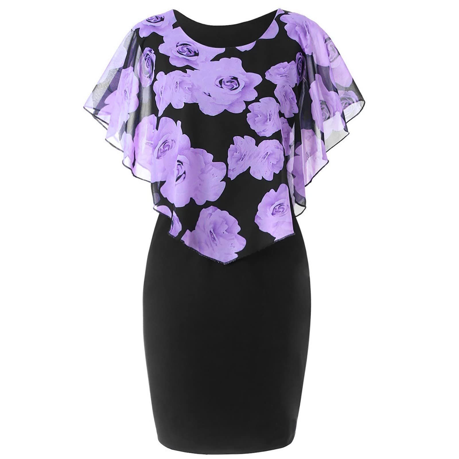 Women's Chiffon Dresses - Romantic Summer Work Dresses 2024, Smocked Spring Tops & Beach Cover Up (S-5XL) | Office Wear, Vacation Outfits & Poolside Cover-Ups