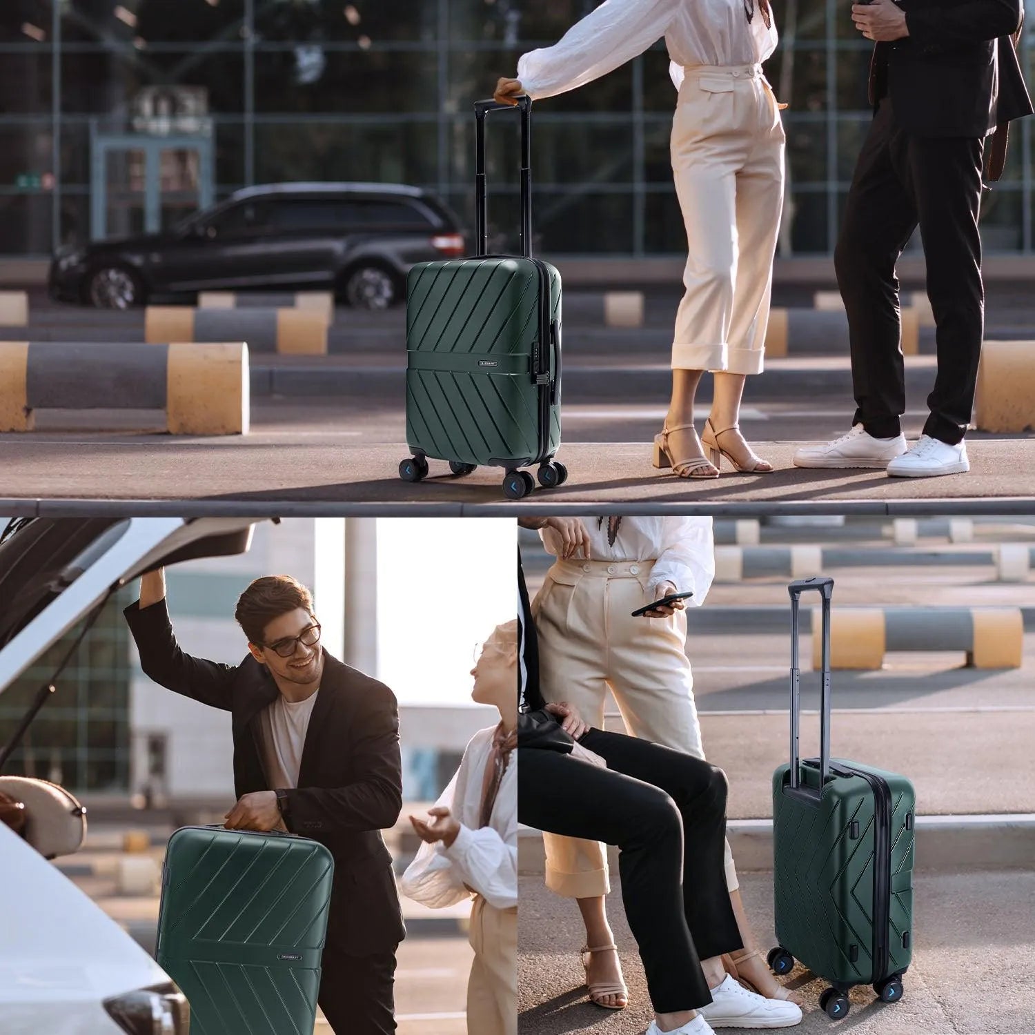 Daren 16-20 Inch Lightweight Hardside Carry On Luggage - Perfect for Air Travel, Business Trips & Weekend Getaways