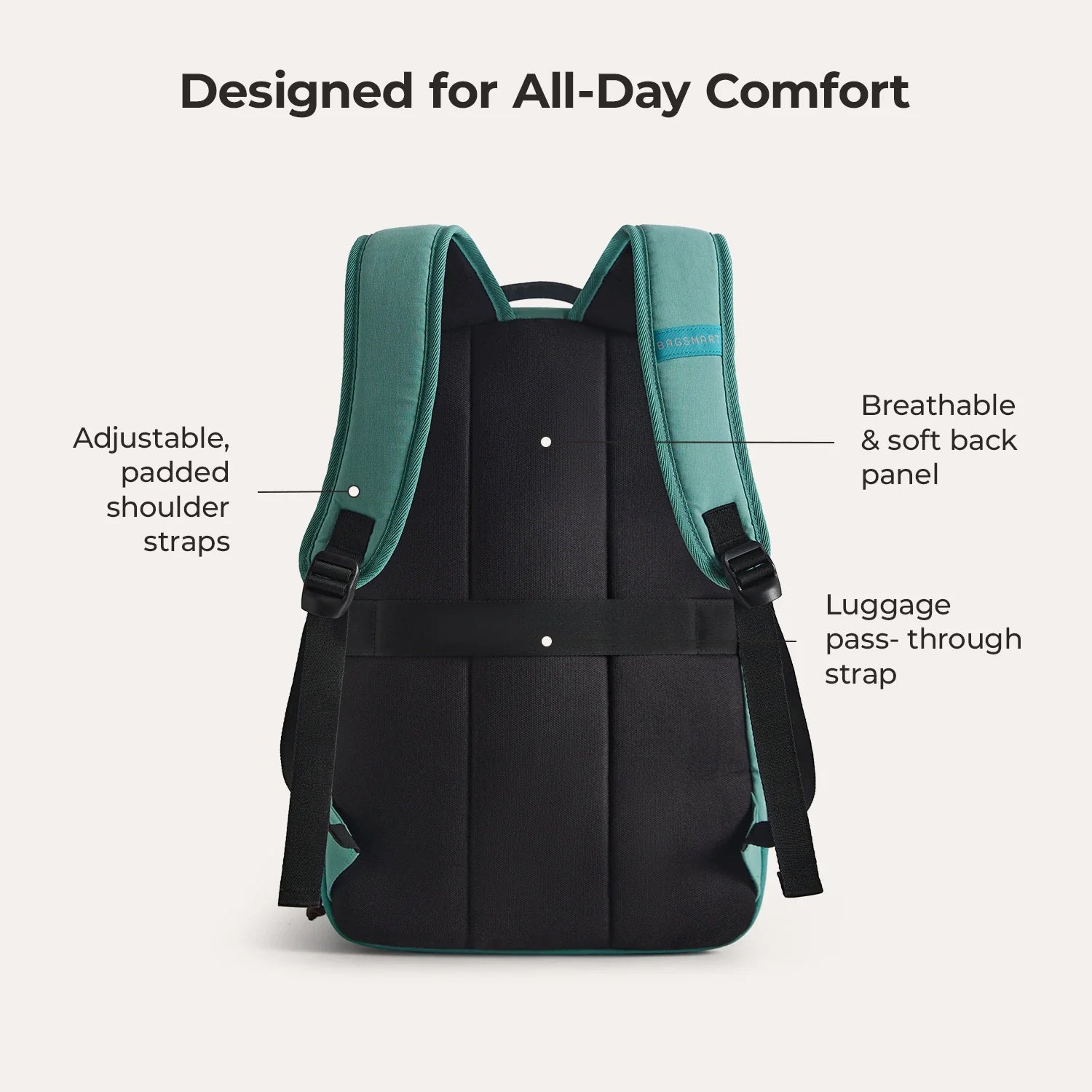 15.6 Inch Laptop Backpack for Men & Women - Waterproof Travel Backpack with USB Charging Port - Perfect for Work, School, and Business Trips