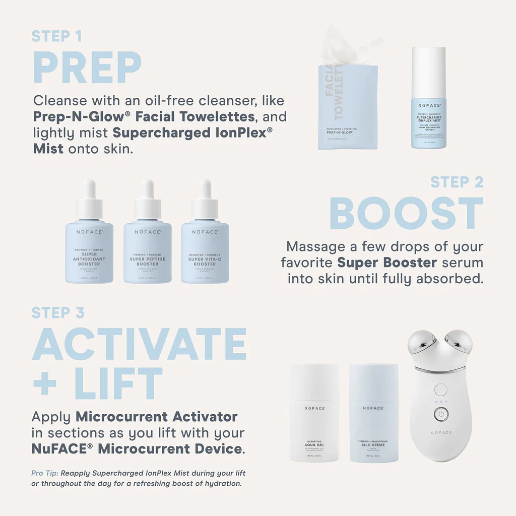 NuFACE Supercharged IonPlex Facial Mist - Hydrating & Rejuvenating Face Spray for Glowing Skin | Perfect for Daily Skincare Routine, Travel & Post-Workout Refreshment