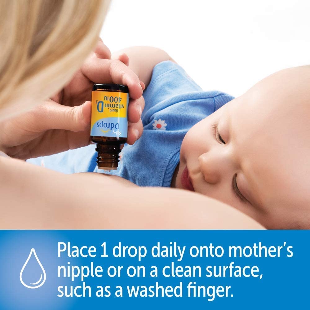 Ddrops Baby Vitamin D3 Liquid Drops - 400 IU per Drop, 90 Drops per Bottle (8-Pack) - Supports Infant Bone Health & Immune System - Perfect for Breastfed Babies & Supplementing Infant Nutrition