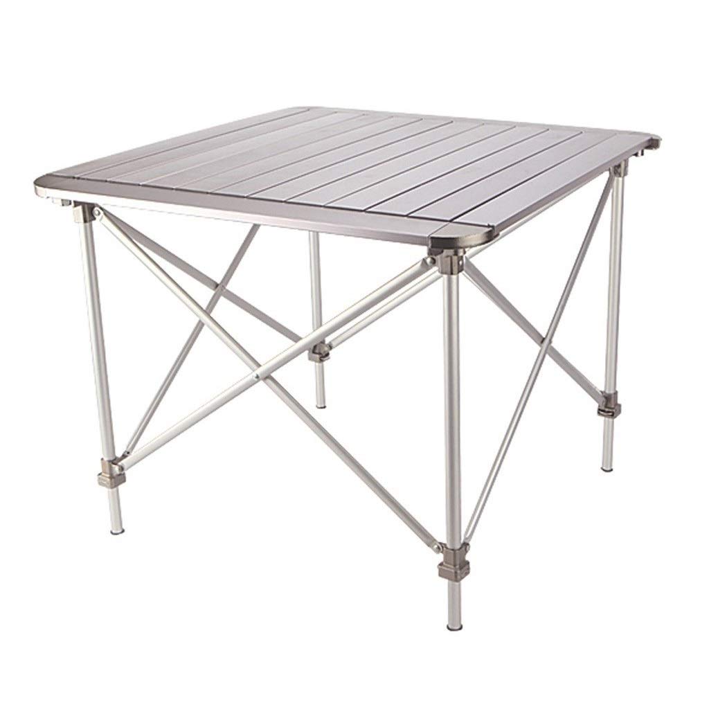 Portable Folding Picnic Table & Chairs Set - Lightweight Aluminum Alloy Outdoor Camping Dining Table with Adjustable Height for Backyard, Beach, Tailgating & RV Travel - Durable & Space-Saving Design