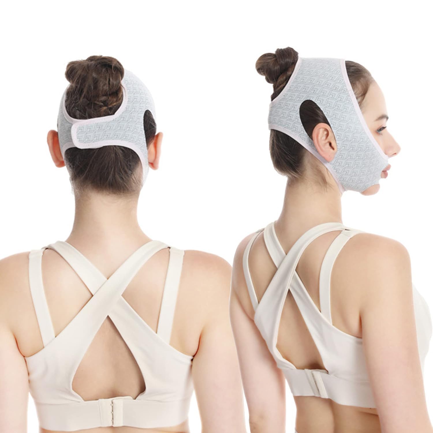 JIAVAXA Double Chin Reducer & V Line Face Mask - 2024 New Chin Up Patch, Slimming Chin Strap for Face Lifting & Tightening | Anti-Sagging V-Shaped Face Belt for Sleeping & Daily Use