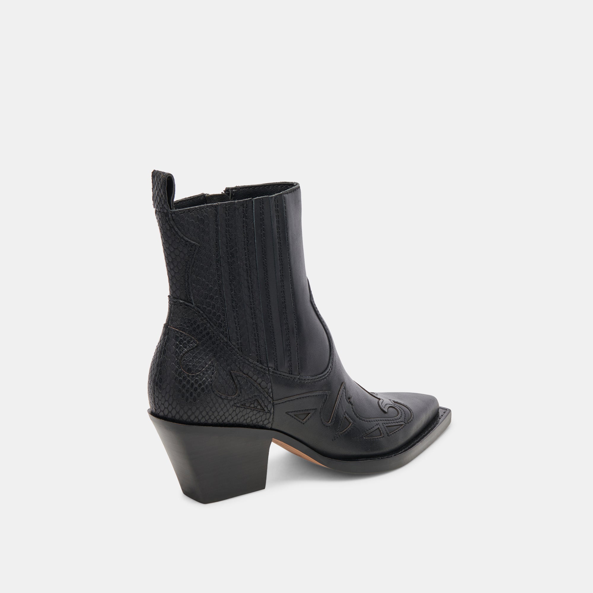 RAMSON Women's Black Leather Booties - Stylish Ankle Boots for Casual Outfits & Winter Fashion