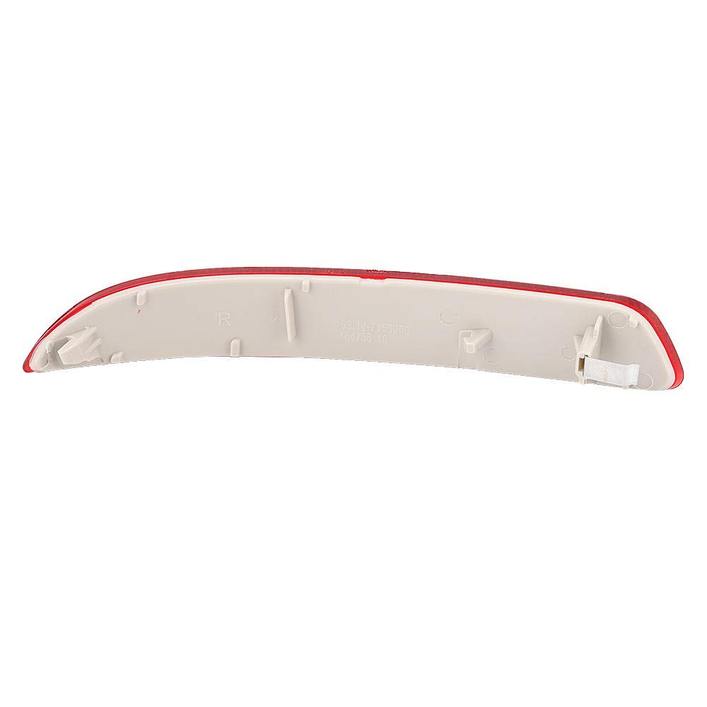 BMW 5Xd & E70 X5 Rear Bumper Reflector - Right Passenger Side (2007-2013 Models) - OEM Part #63217158949 / 63217158950 - Red Safety Light Accessory for Night Visibility & Enhanced Vehicle Style