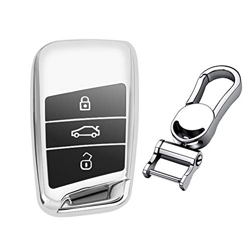 Glossy Silver - Metal Keychain