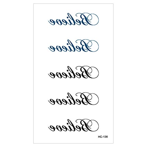 Waterproof Sweatproof Disposable Temporary Tattoo Stickers for Men & Women - Small Fresh Design Finger & Neck Tattoos - Perfect for Parties, Festivals & Cosplay