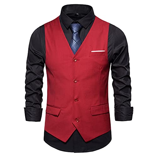 Homisy Men's Sleeveless Floral Print Vest - Stylish Suit Vest for Business, Wedding & Groomsmen | Formal & Casual Wear | Perfect for Office, Parties & Special Occasions