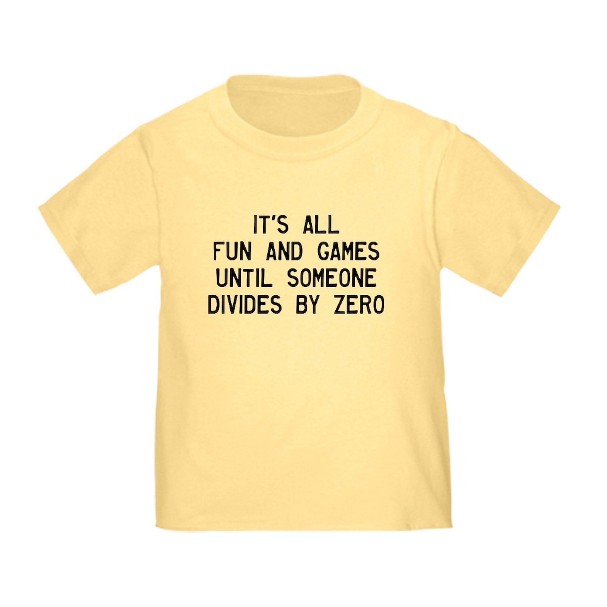 Funny Divide by Zero Toddler T-Shirt - 100% Cotton Cute Graphic Tee for Kids | Perfect for Math Jokes, School Days & Playtime