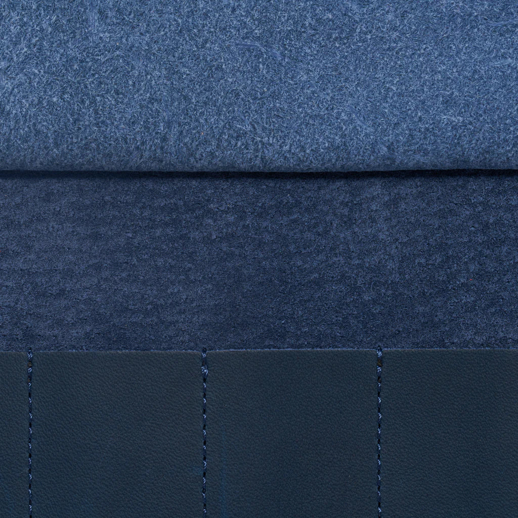 TWSBI Midnight Blue Leather Roll Case for Fountain Pens - Premium Pouch for Writing Instruments, Ideal for Office, School, and Travel Use