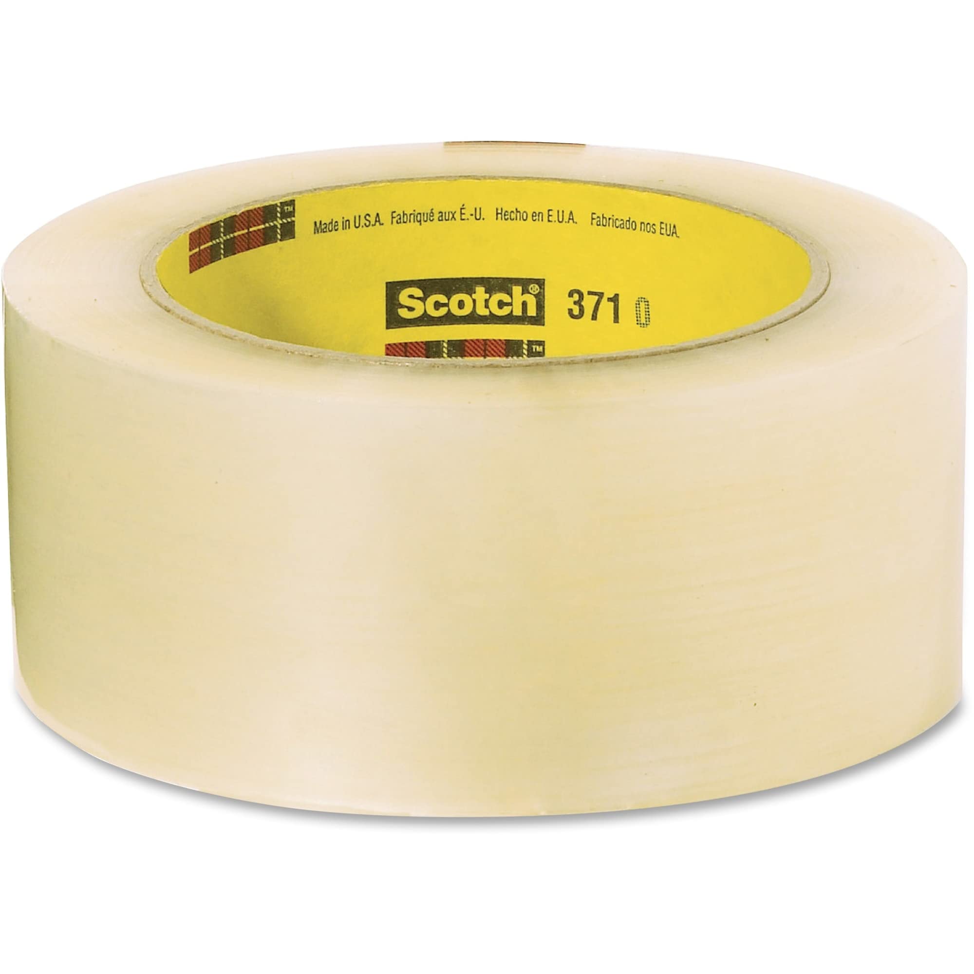 3M® 371 Carton Sealing Tape - 2 Inch x 110 Yard Clear Packing Tape - Heavy Duty Shipping Tape for Boxes - Case of 36 Rolls - Perfect for Warehouse, Ecommerce Packaging & Moving Supplies