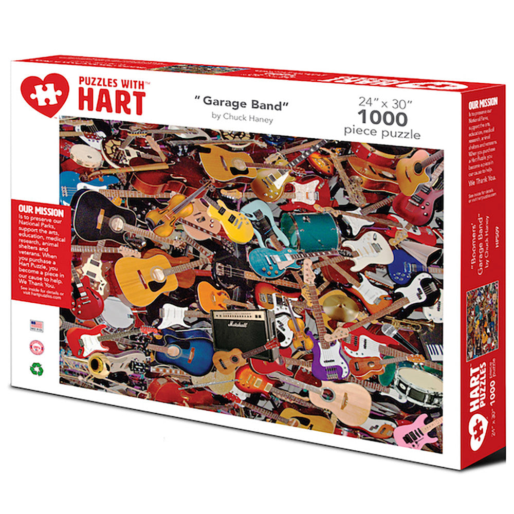 Chuck Haney Garage Band 1000 Piece Jigsaw Puzzle - Music Lovers Gift, Challenging Puzzle for Adults & Teens - Perfect for Family Game Night & Home Decor
