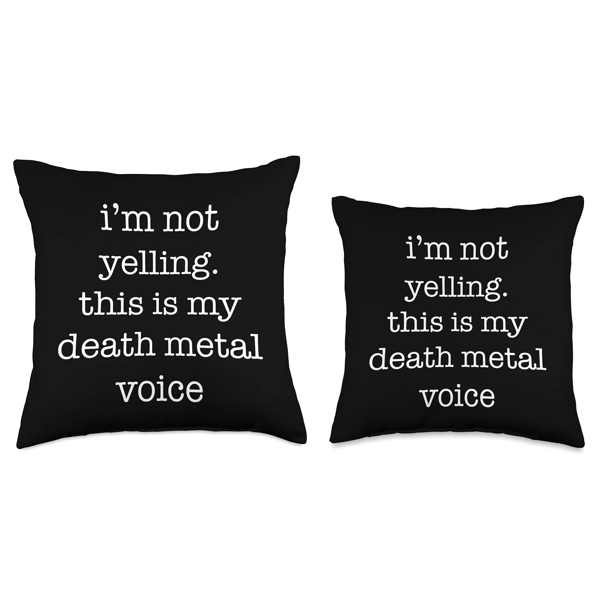 Funny Sarcastic Heavy Metal Music Fan Throw Pillow - Perfect for Rock Lovers, Home Decor & Gift Idea - Great for Couches, Beds & Music Room Decor