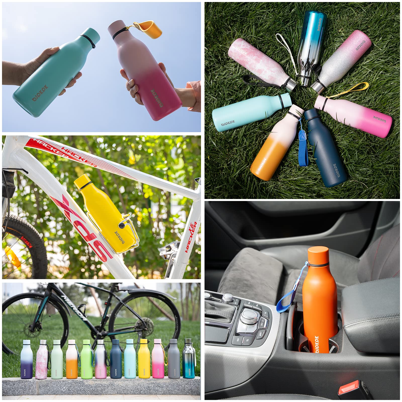 18oz Insulated Stainless Steel Water Bottle - BPA Free, Leak Proof for Sports & Travel - Mint