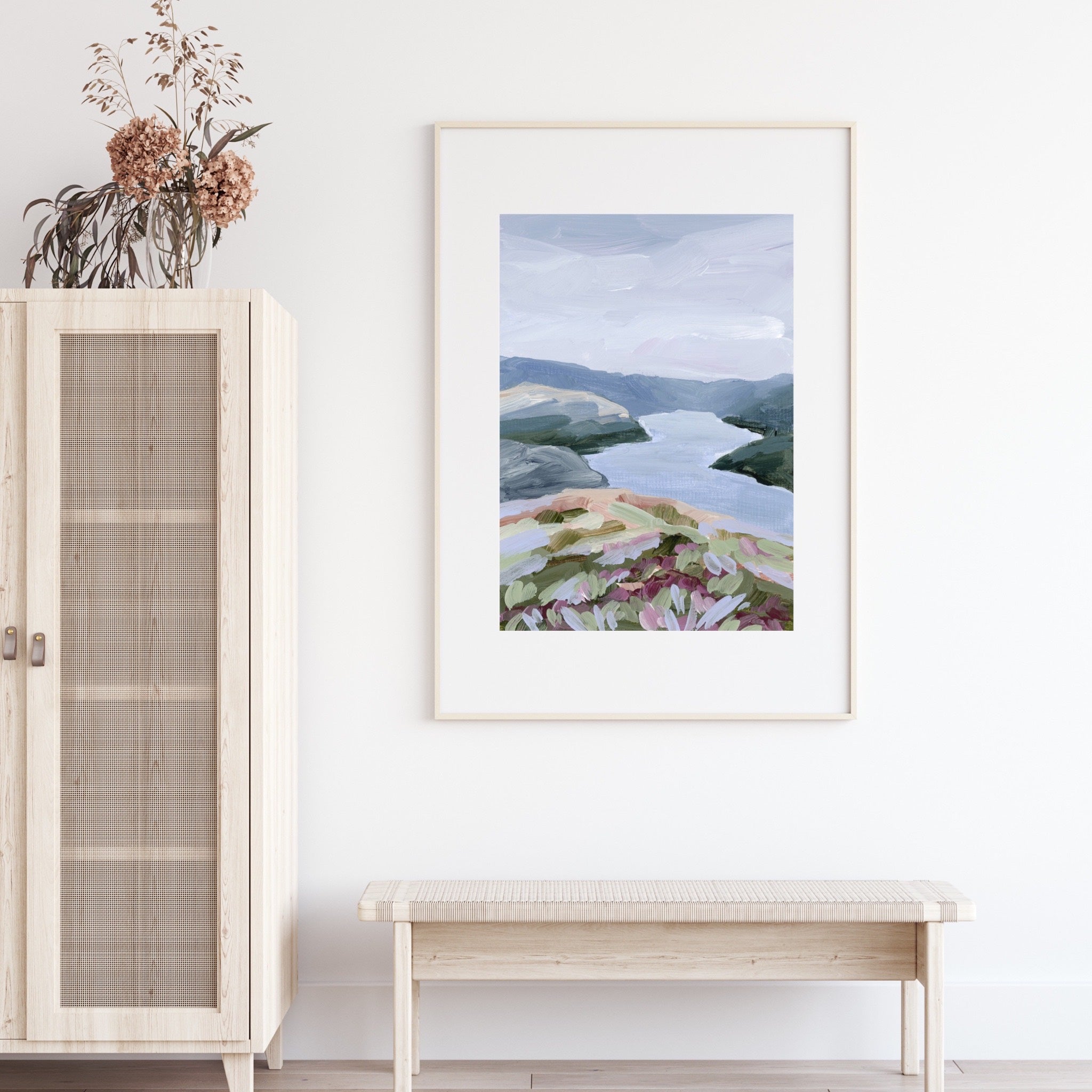 Stop at the Fjord Art Print - Scandinavian Landscape Wall Decor for Living Room, Bedroom & Office - Perfect Nordic Nature Poster for Home Decoration