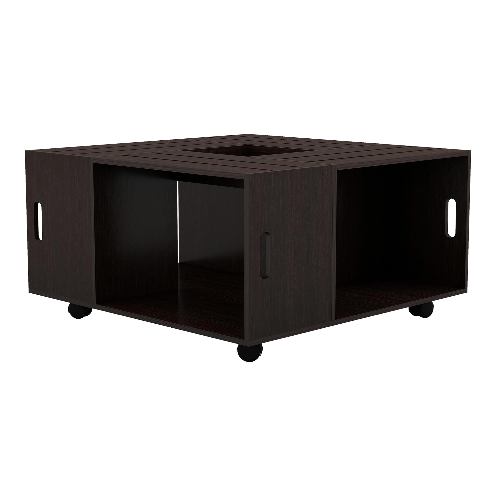 Premium Brunelle Coffee Table - Espresso Finish, Modern Living Room Furniture for Home & Office Use | Durable & Stylish Centerpiece for Relaxing, Entertaining, and Decorating Spaces