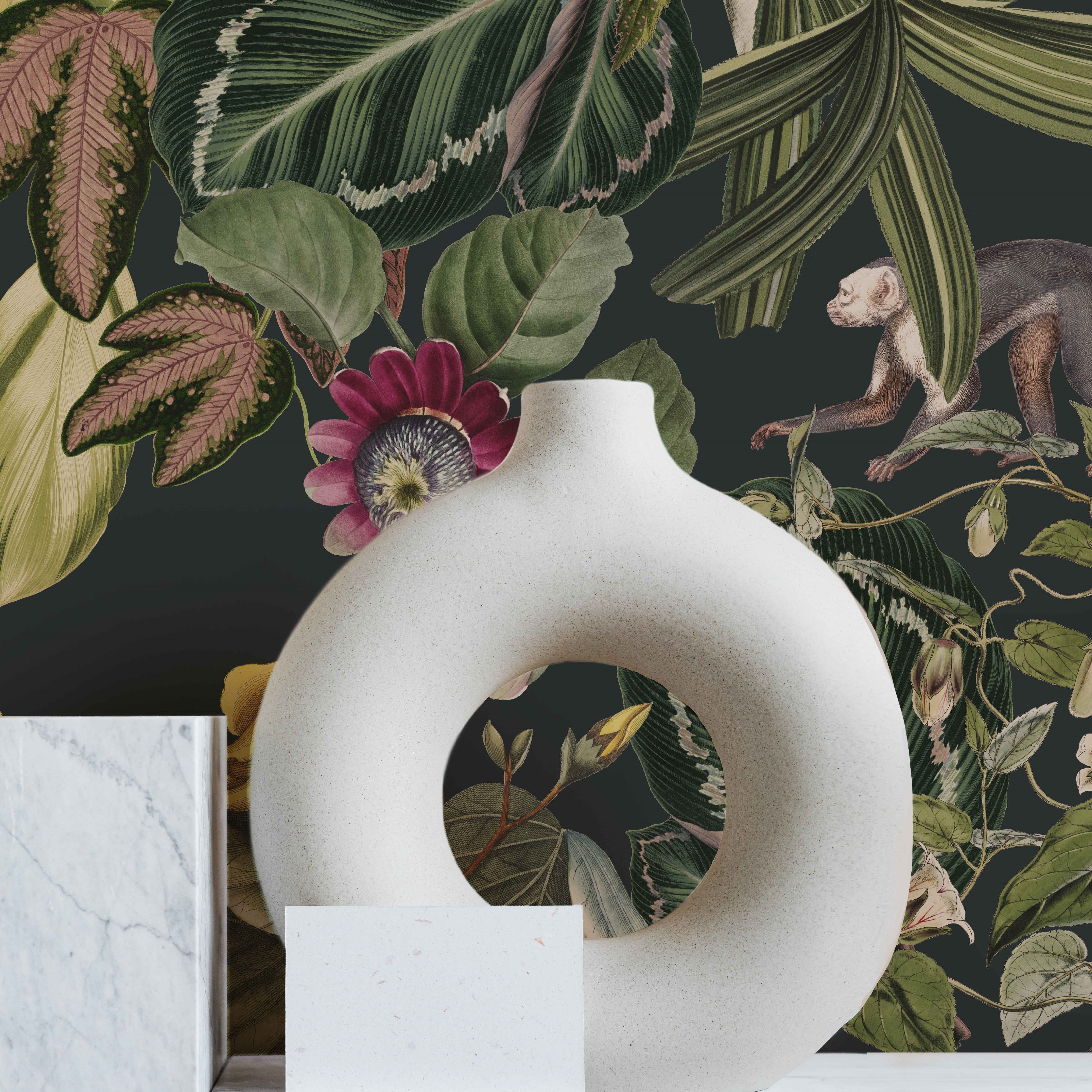 Jungle Wallpaper - Bold Botanics Tropical Leaf Print for Living Room, Bedroom & Nursery Decor | Peel & Stick Removable Wallpaper