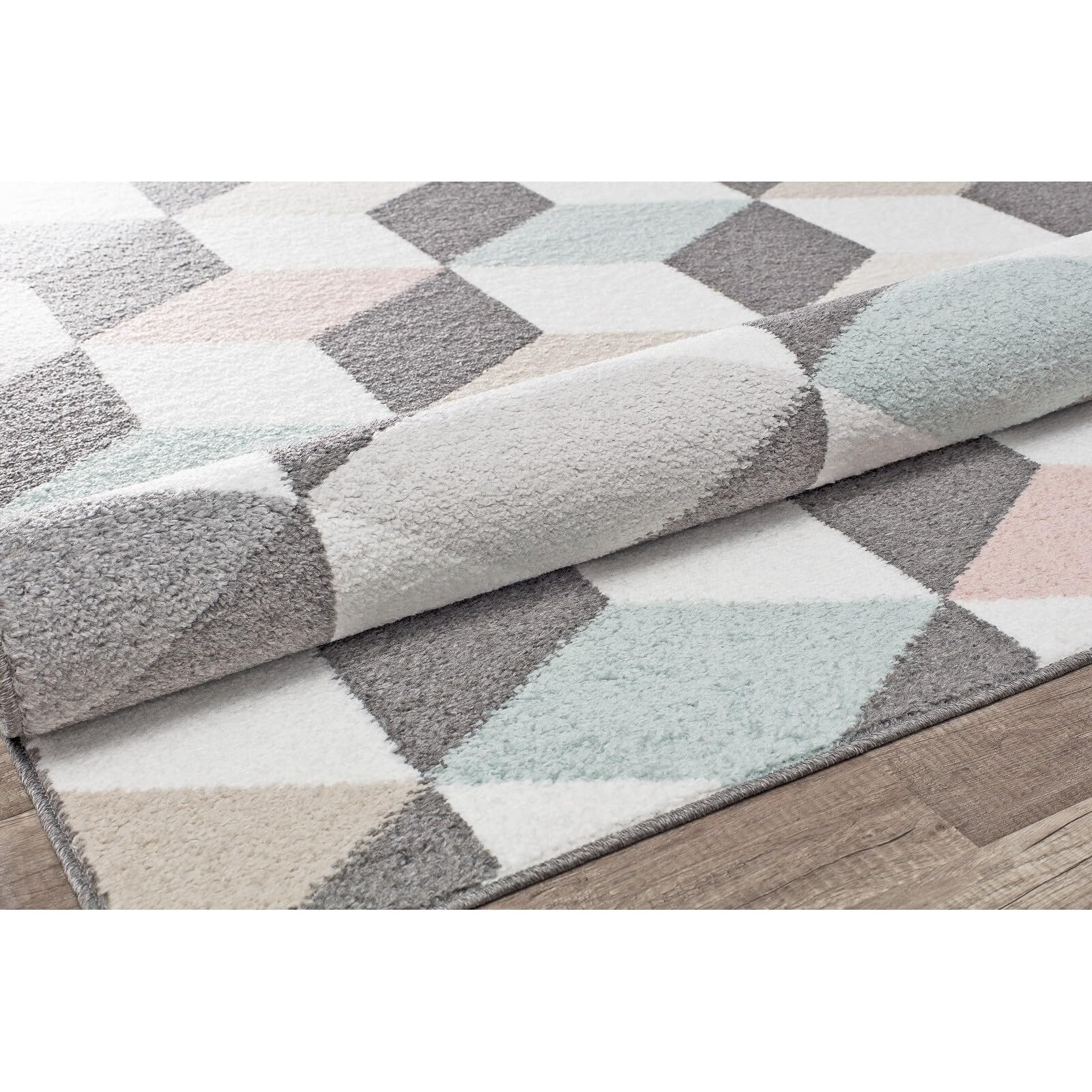 Rugs America Mika Collection MO20A Earl Grey Contemporary Geometric Area Rug 8'x10' - Modern Home Decor for Living Room, Bedroom & Office