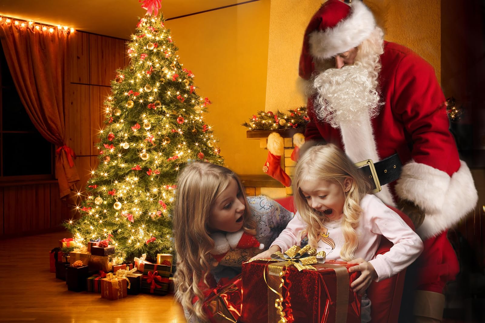 VeMee Santa Claus Costume for Men - Premium Santa Suit & Outfit for Adults - Perfect for Christmas Parties, Holiday Events & Festive Photo Shoots