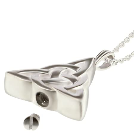 Celtic Trinity Cremation Jewelry Pendant Necklace for Ashes - Sterling Silver Memorial Keepsake - Perfect for Honoring Loved Ones at Funerals, Memorials & Special Occasions
