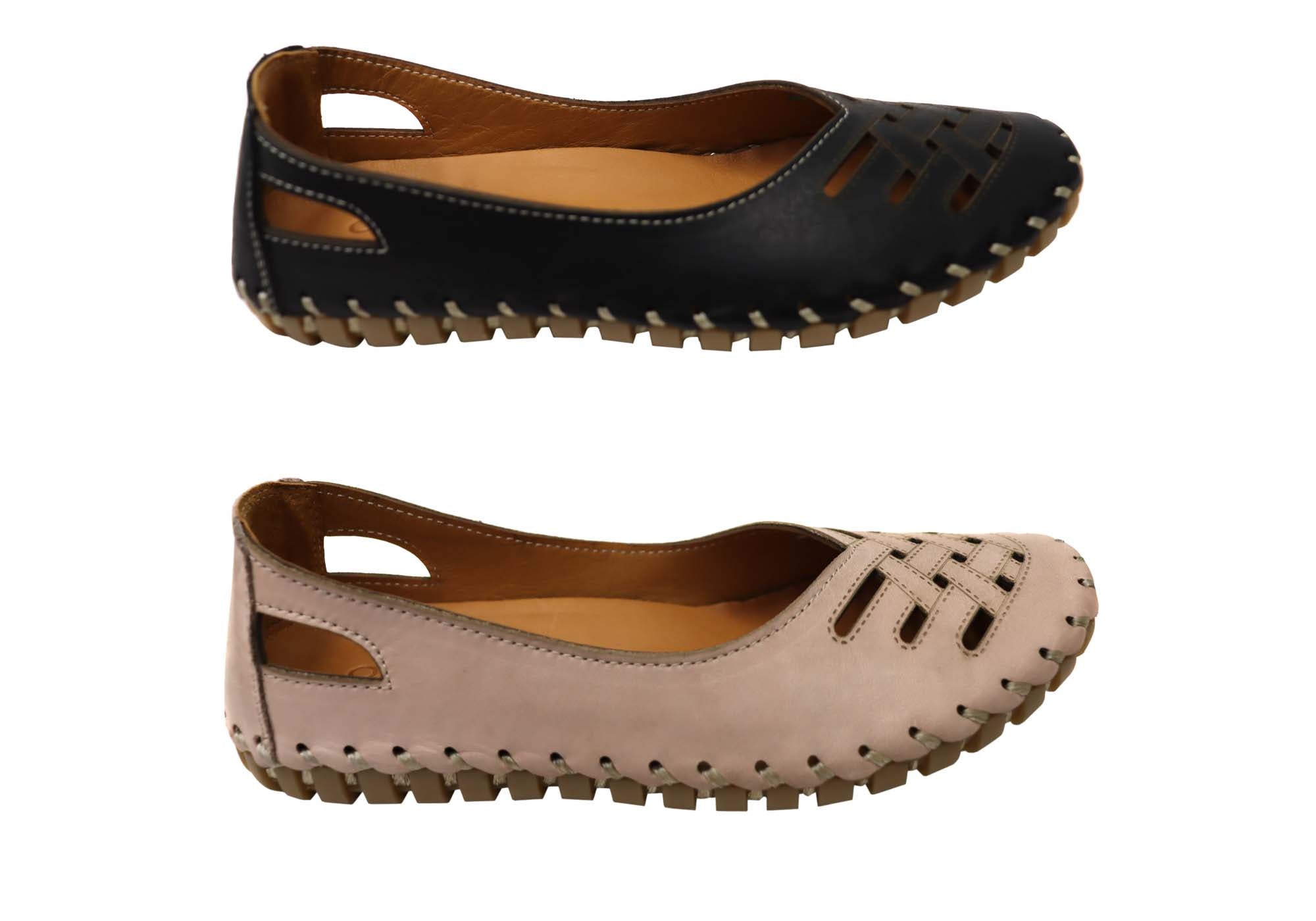 Orizonte Priscilla Women's Comfortable Leather Loafers - Slip On Casual Shoes for Work, Travel & Everyday Wear