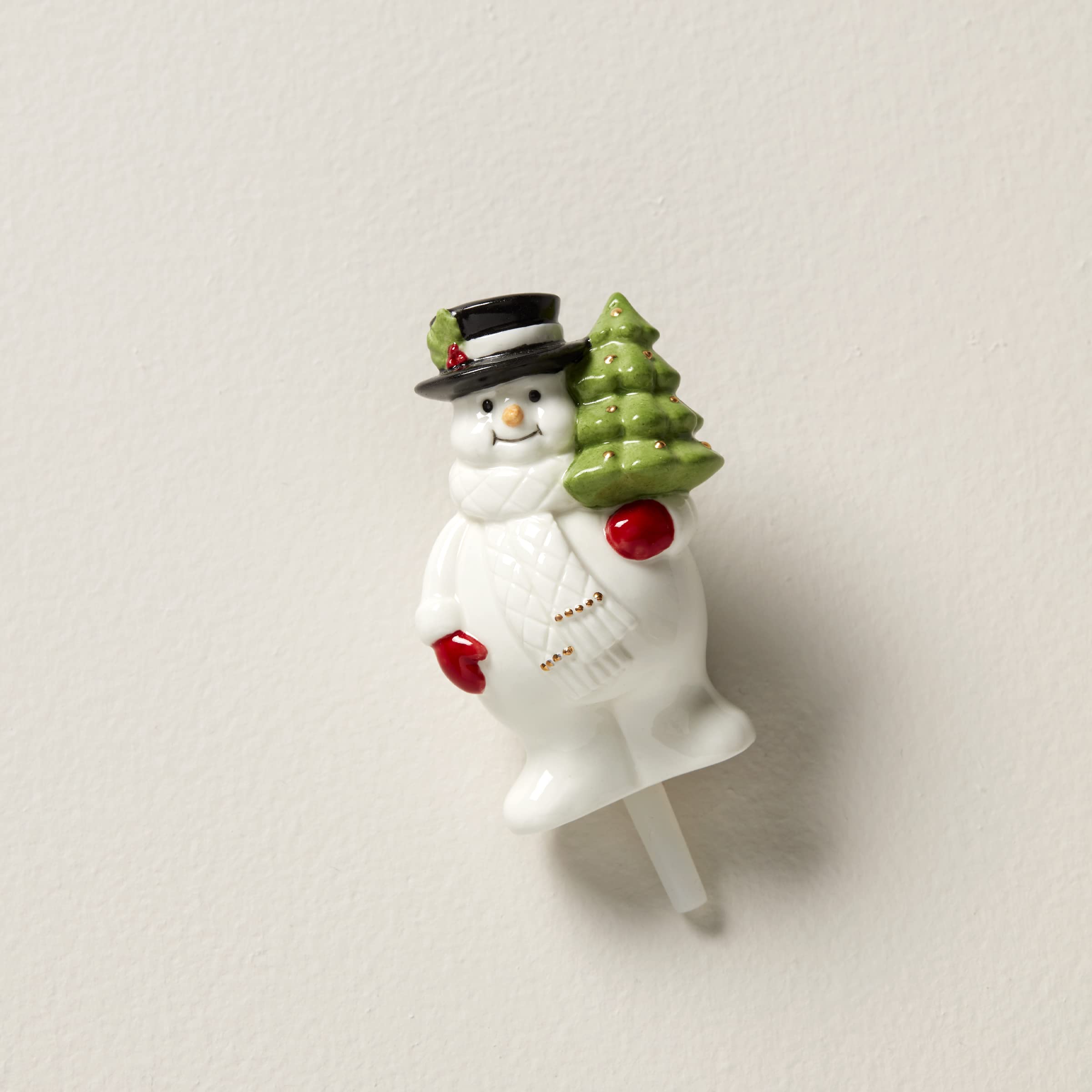 Lenox 894246 White Winter Snowman Popper - Christmas Holiday Party Serving Platter for Festive Gatherings & Hosting Gifts