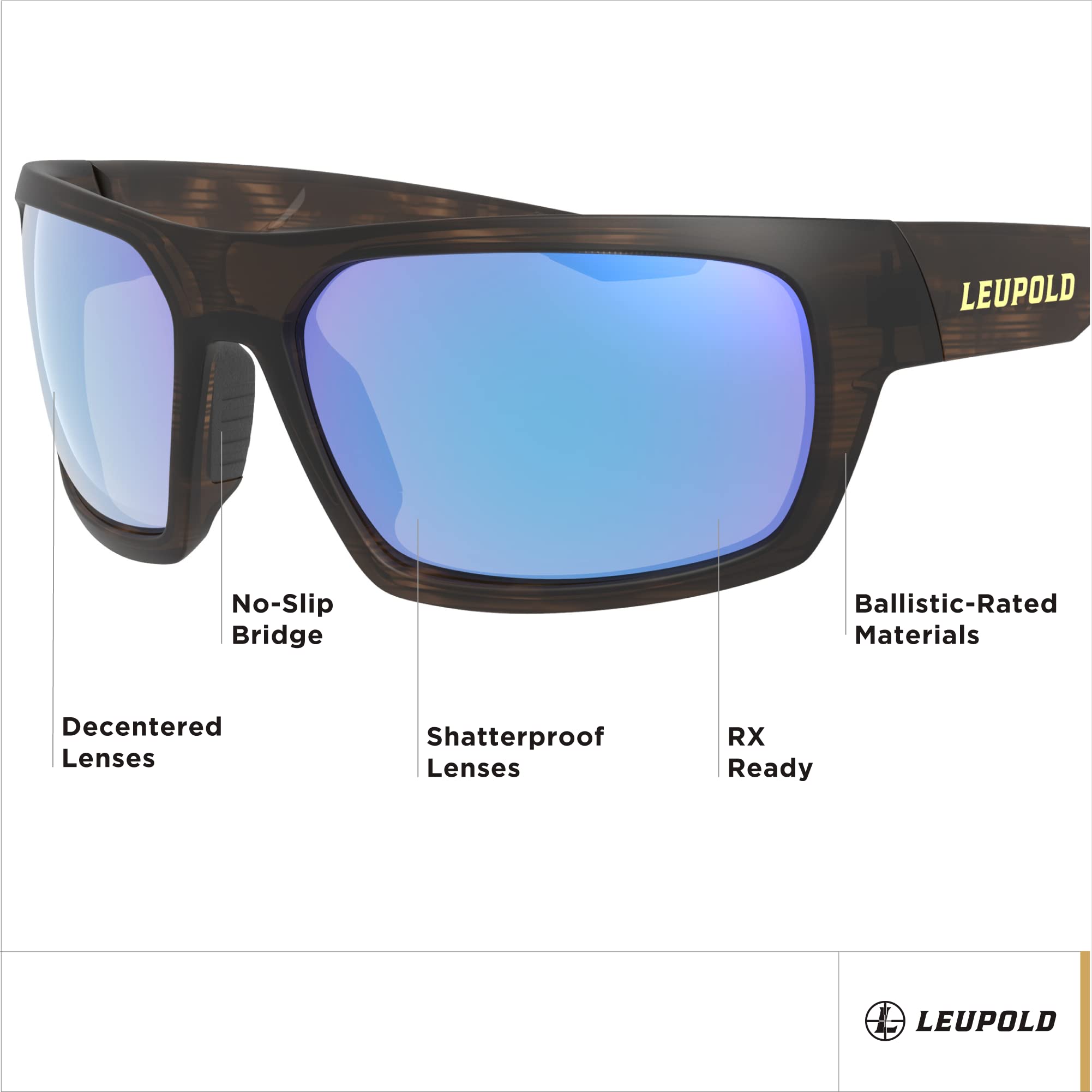 Leupold Packout Polarized Sunglasses for Men & Women - UV Protection, Anti-Glare, Lightweight - Perfect for Hiking, Fishing, and Outdoor Adventures