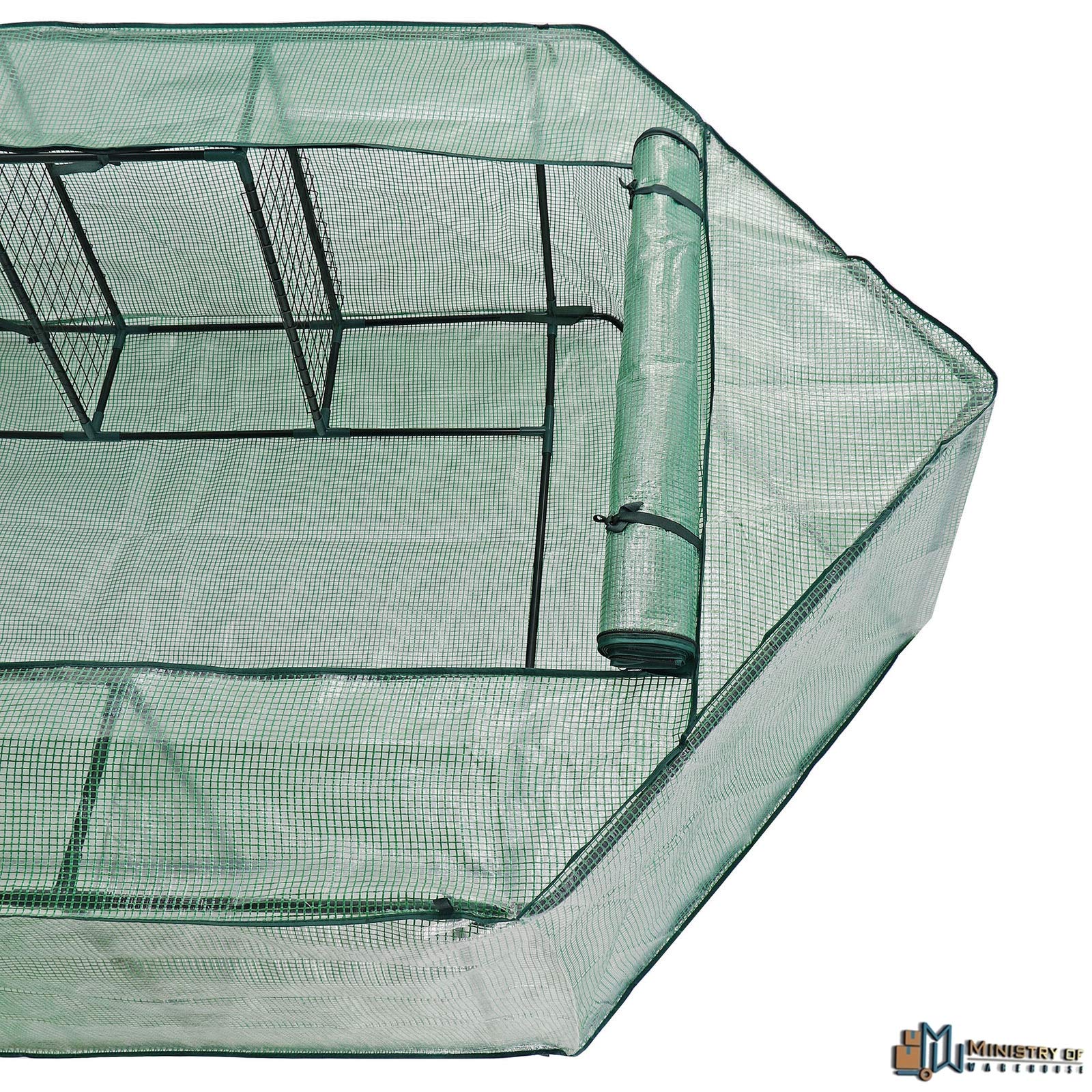 3-Tier 6-Shelf PE Fabric Walk-In Greenhouse with Roll-Up Zipper Door - Indoor/Outdoor Mini Greenhouse for Plants, Flowers, Seedlings & Gardening - Perfect for Patio, Backyard & Small Spaces
