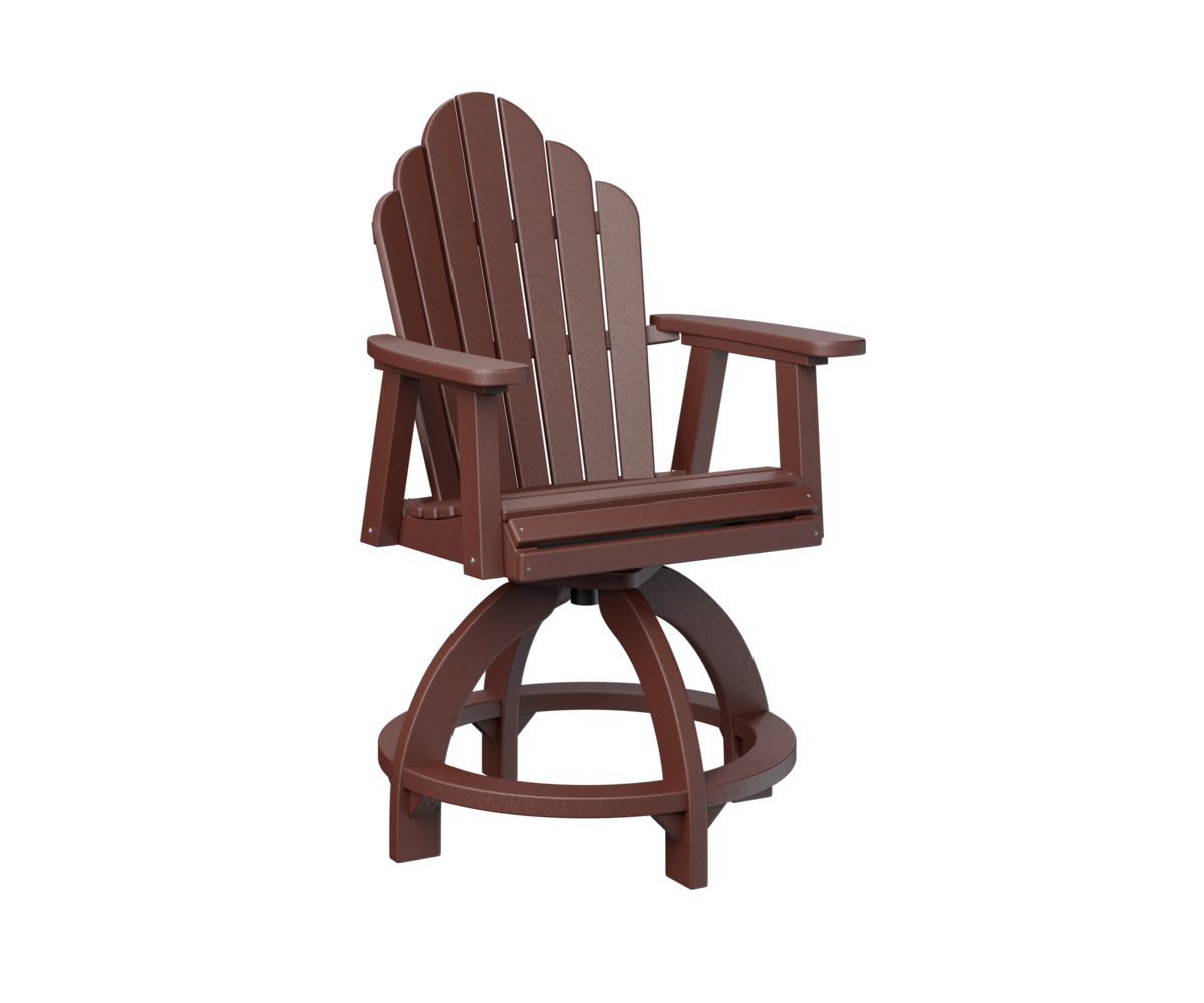 Berlin Gardens Cozi Back Swivel Counter Chair - Adjustable Height Bar Stool with Padded Seat for Kitchen Island, Breakfast Nook & Home Bar - Comfortable Modern Dining Furniture