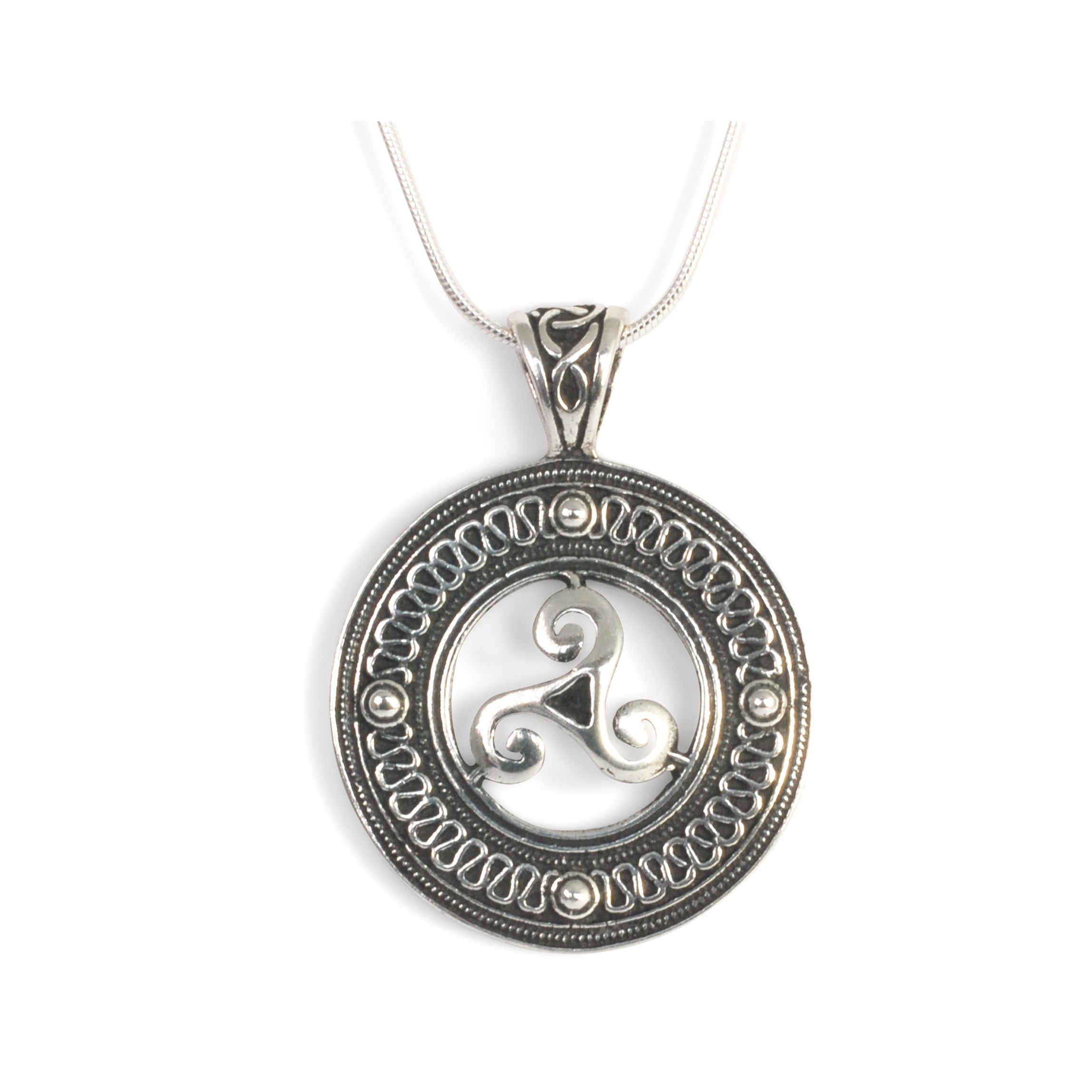 Triskel Pendant Necklace - Large Celtic Symbol Jewelry for Women & Men | Spiritual Protection Amulet, Gift for Pagan Wiccan Druid Lovers | Perfect for Rituals, Meditation & Everyday Wear