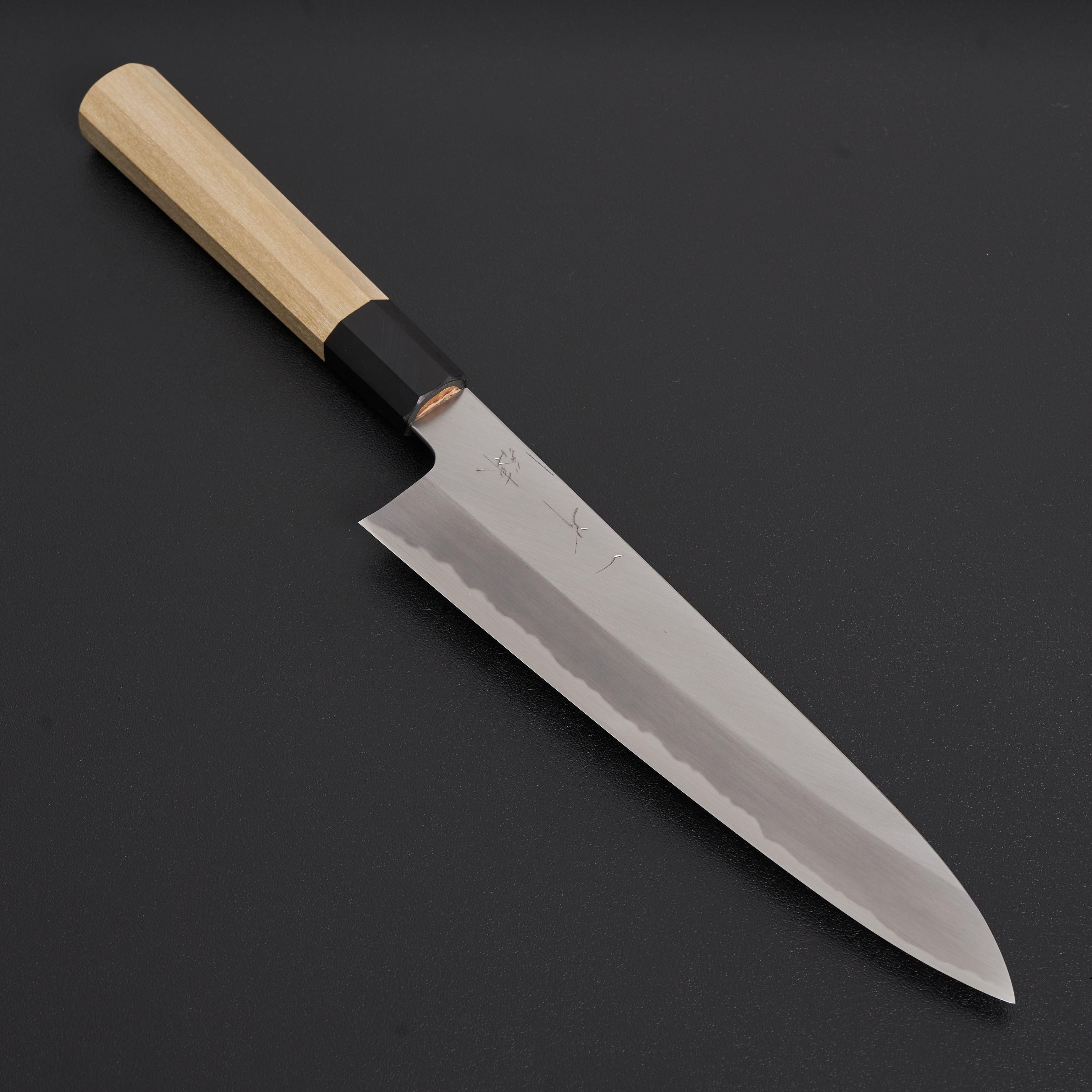 Premium Hitohira Kikuchiyo Ren Blue #2 Gyuto 210mm Japanese Chef Knife with Ho Wood Handle - Professional Kitchen Tool for Slicing, Dicing & Meat Cutting