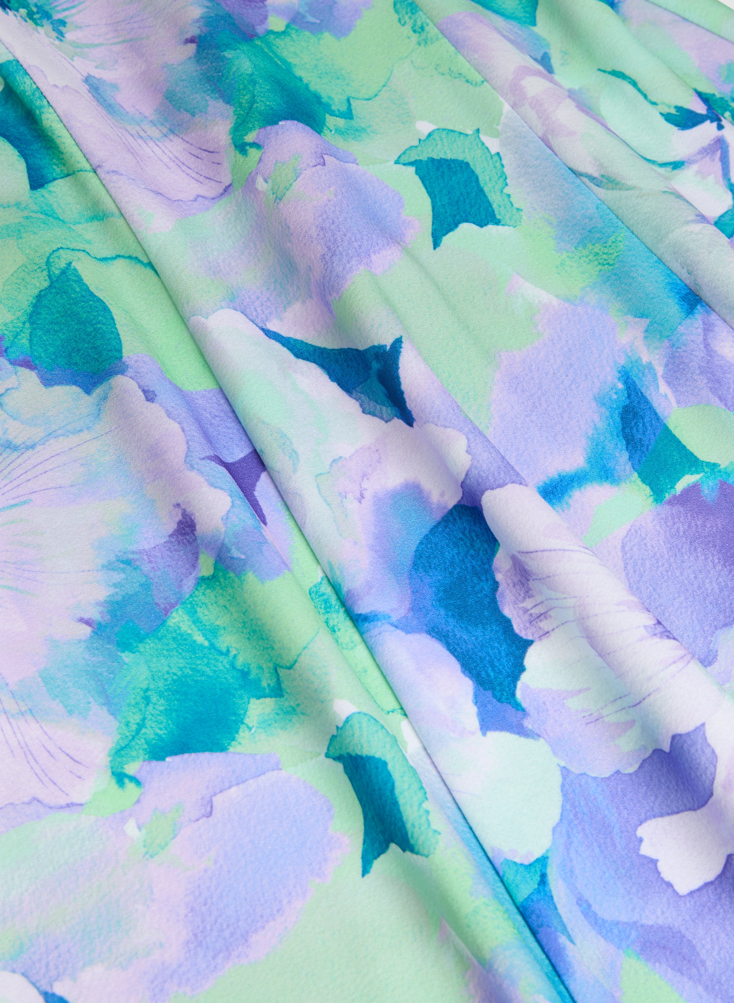 Floral Print Dress for Women - Summer Flowy Maxi Dress with V-Neck & Long Sleeves - Perfect for Beach, Vacation & Date Night