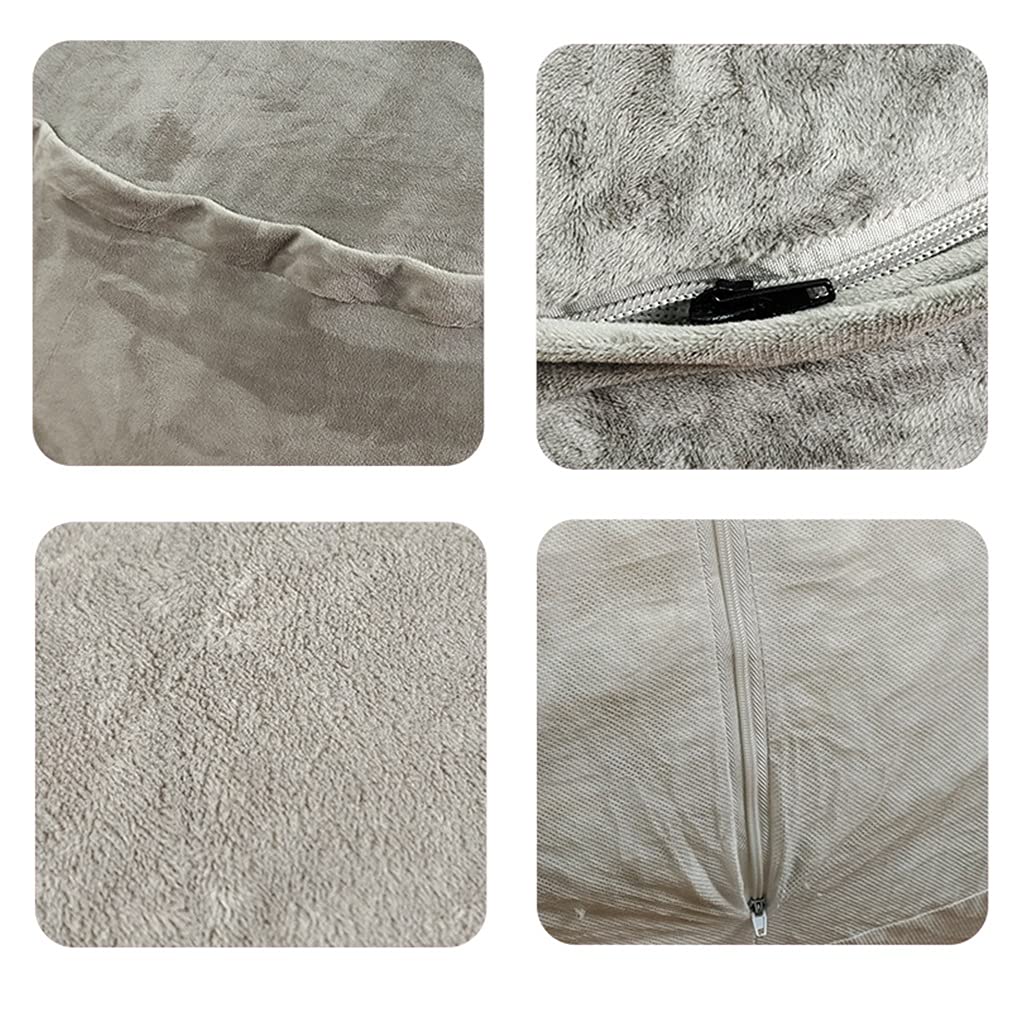 **Luxury Large Washable Soft PV Fur Bean Bag Chair Cover for Kids & Adults – 8ft Classic Lazy Lounger, Gaming & Relaxation Memory Foam Sofa – Perfect for Living Room, Bedroom, or Game Room (White)**