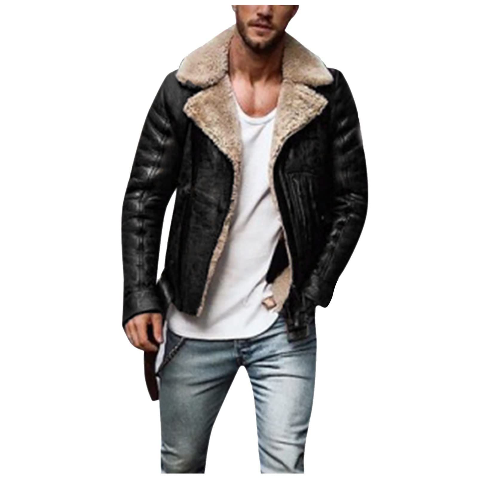 Men's Stylish Retro Velvet Motorcycle Jacket - Waterproof Windproof Raincoat for Urban Streetwear & Outdoor Riding | Perfect for Commuting, Travel & Casual Fashion