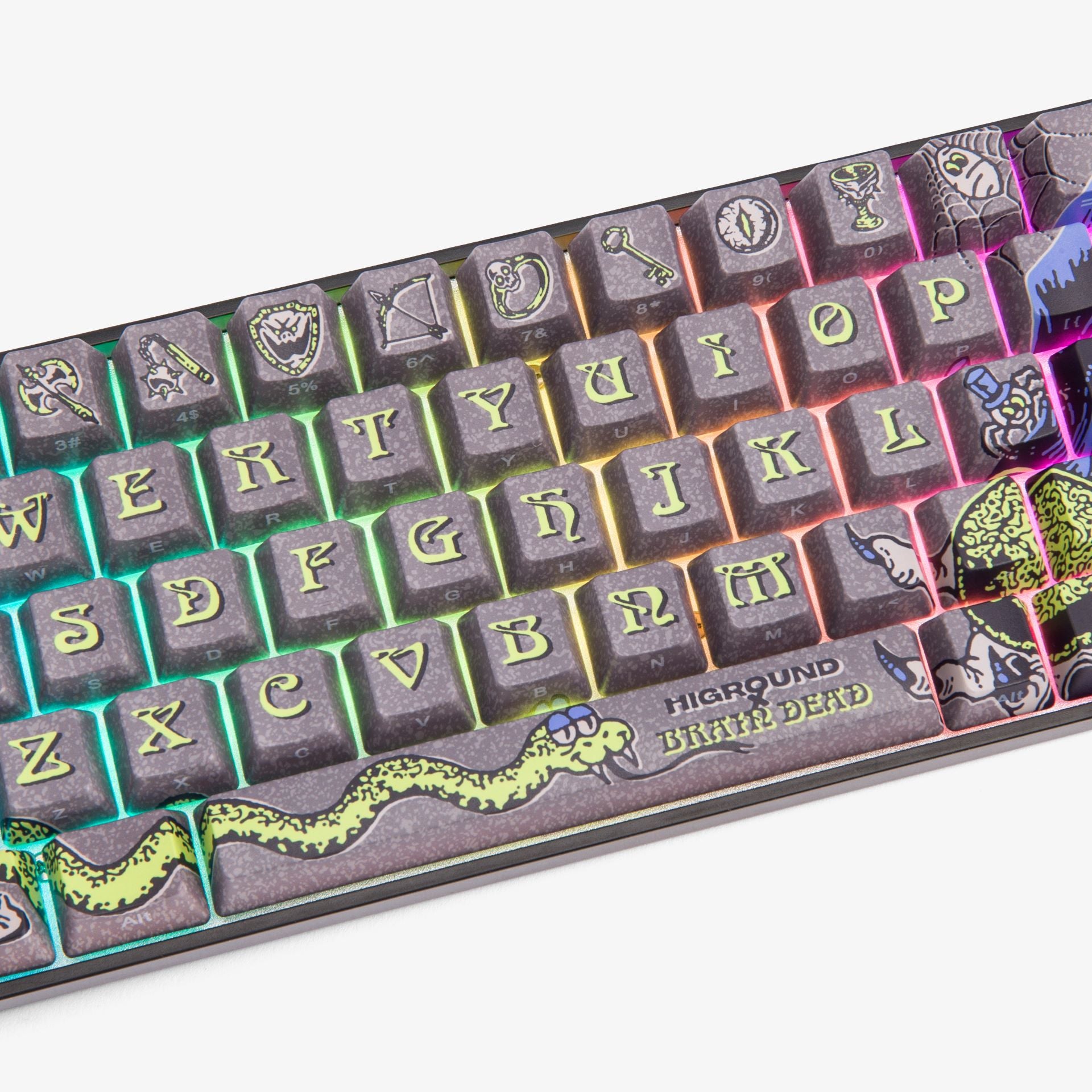 Brain Dead x HG Basecamp 65% Mechanical Keyboard - Compact Wired Gaming Keyboard for PC/Mac - Perfect for Esports, Office Work & Typing Enthusiasts