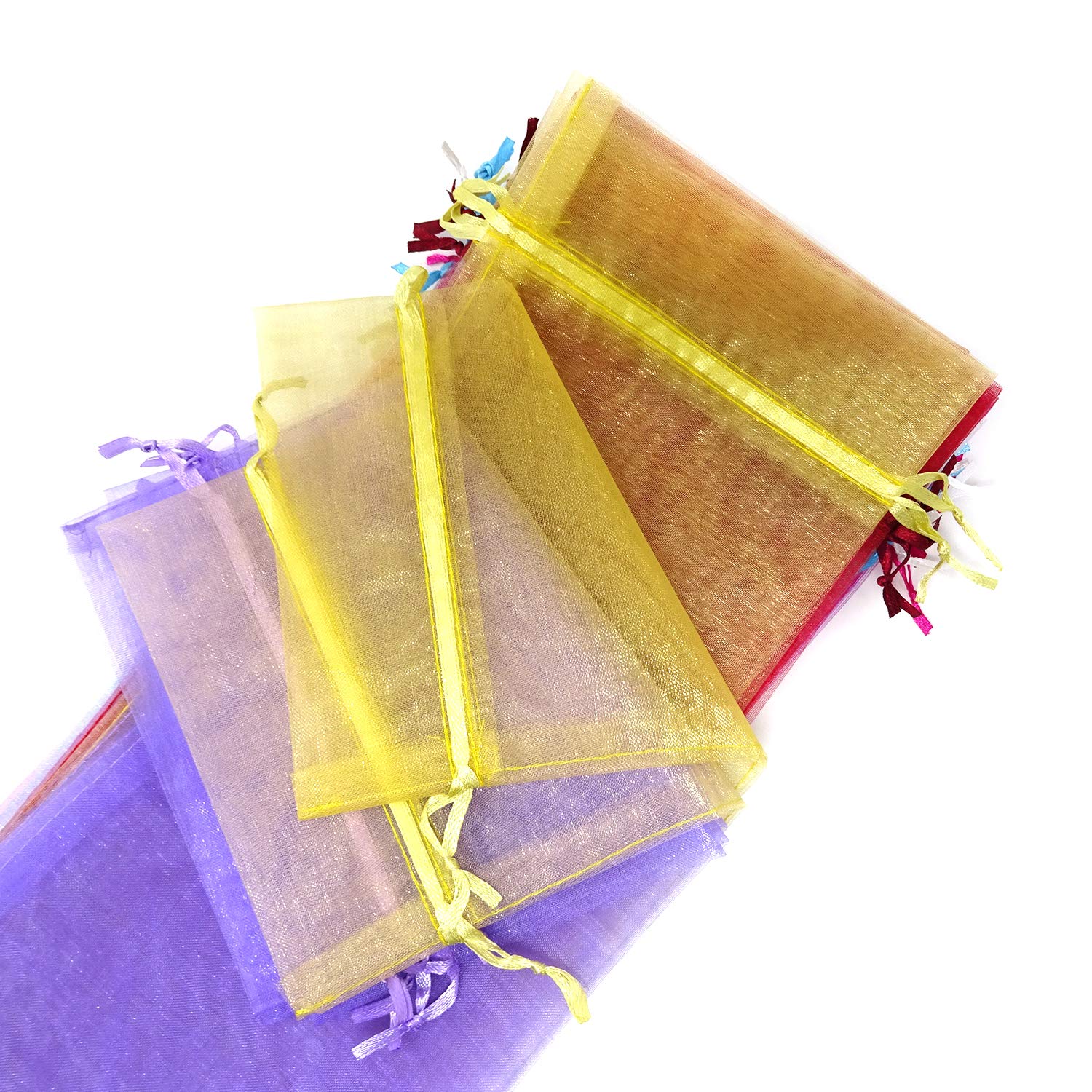 Honbay 24PCS Reusable Sheer Organza Wine Bottle Bags - Elegant Drawstring Gift Bags for Wedding, Party & Holiday Decorations - Perfect for Wine, Champagne & Gift Wrapping