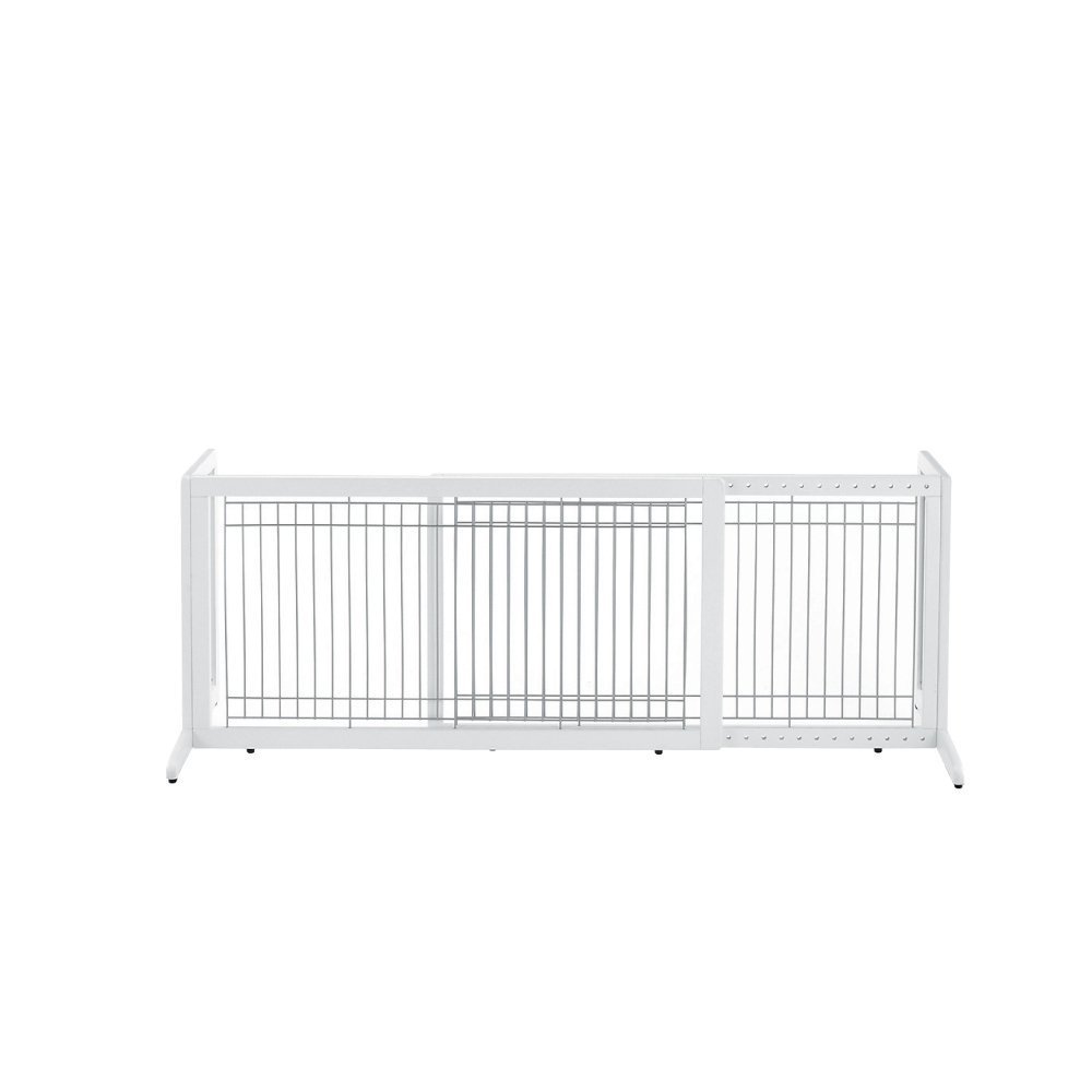 Richell Freestanding Pet Gate for Dogs and Cats - Large Size, Origami White Design - Perfect for Doorways, Stairs, and Home Safety Barriers