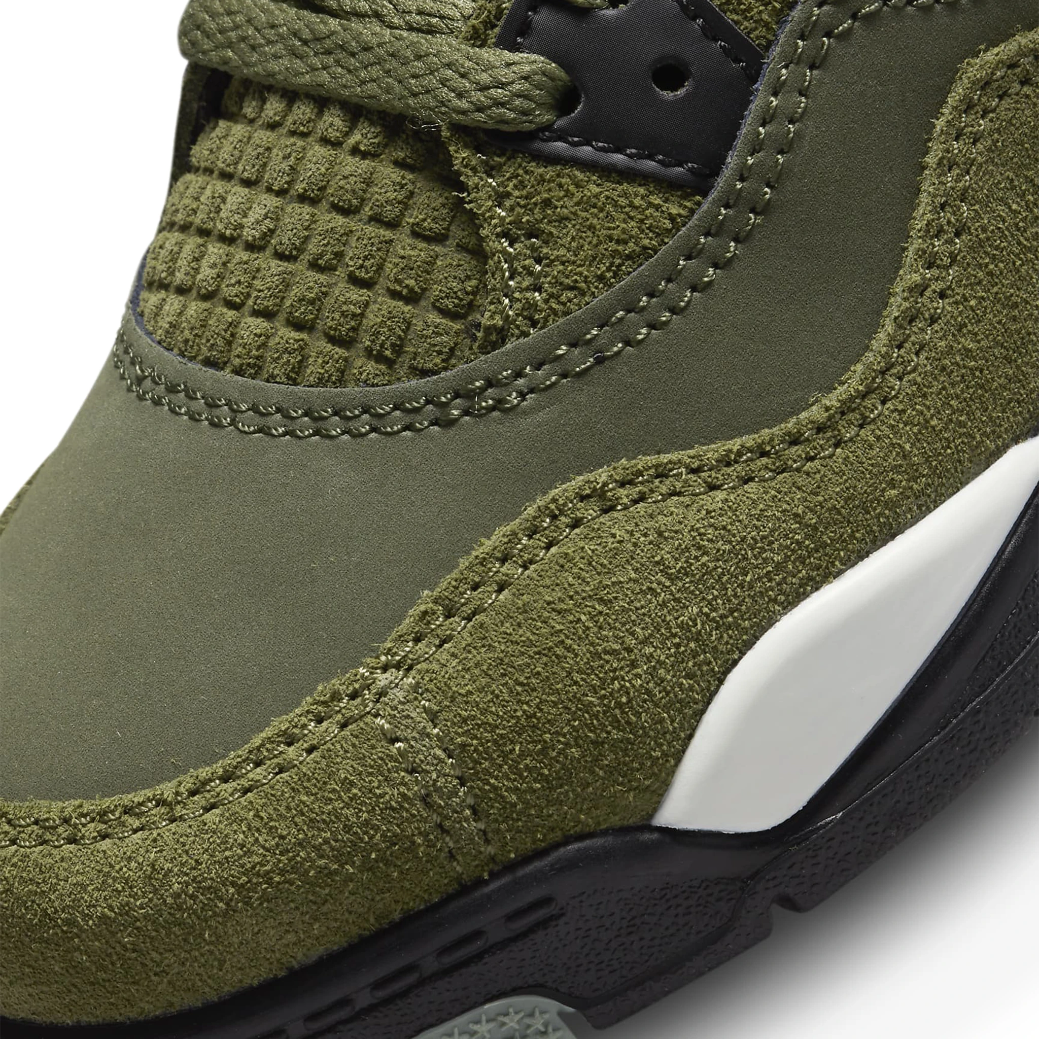 Air Jordan 4 Retro SE Craft Olive Basketball Shoes for Kids (PS) - Perfect for Court Play & Street Style Fashion