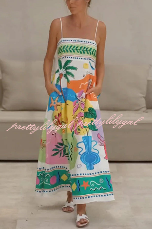 Stylish Printed Strapless Sleeveless Midi Dress for Summer Vacation & Beach Resort Wear | Floral Boho Chic Party Outfit