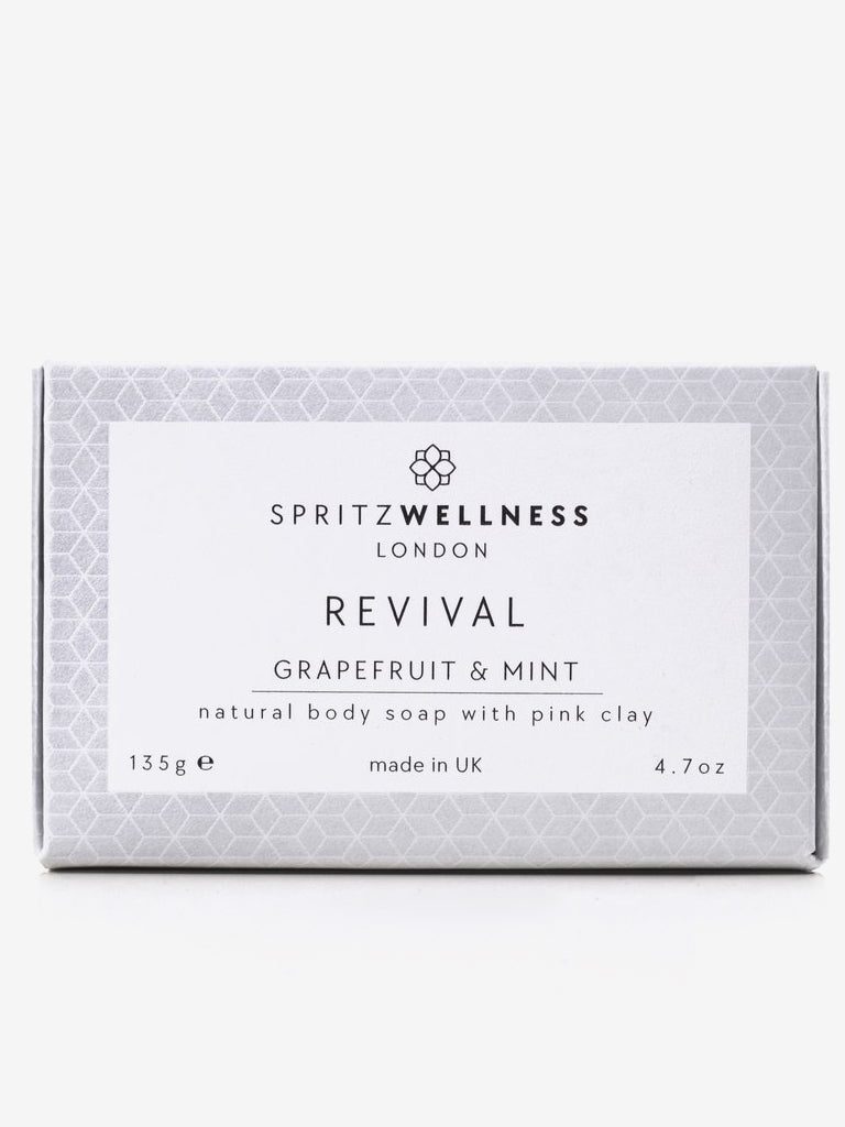 Spritz Wellness Revival Pink Clay Body Soap - Detoxifying & Purifying Natural Skincare for Smooth Skin | Perfect for Shower, Spa & Self-Care Routine