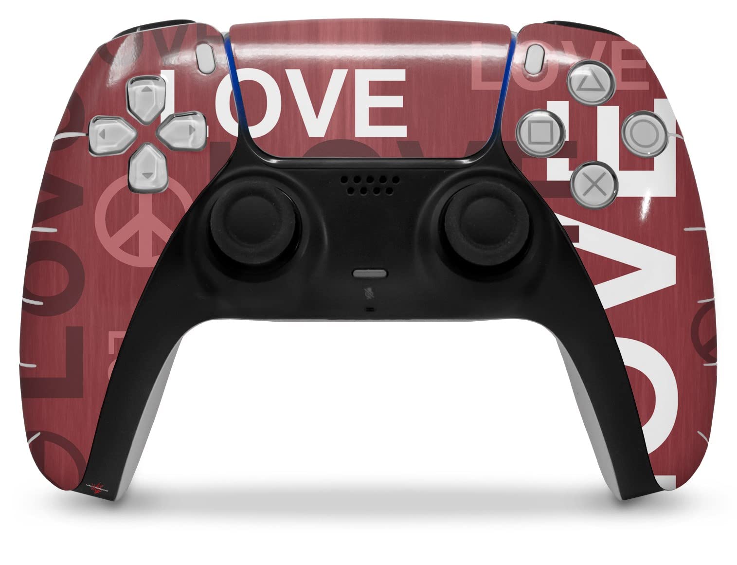 PS5 DualSense Controller Skin Wrap - Love & Peace Pink for Gaming Protection