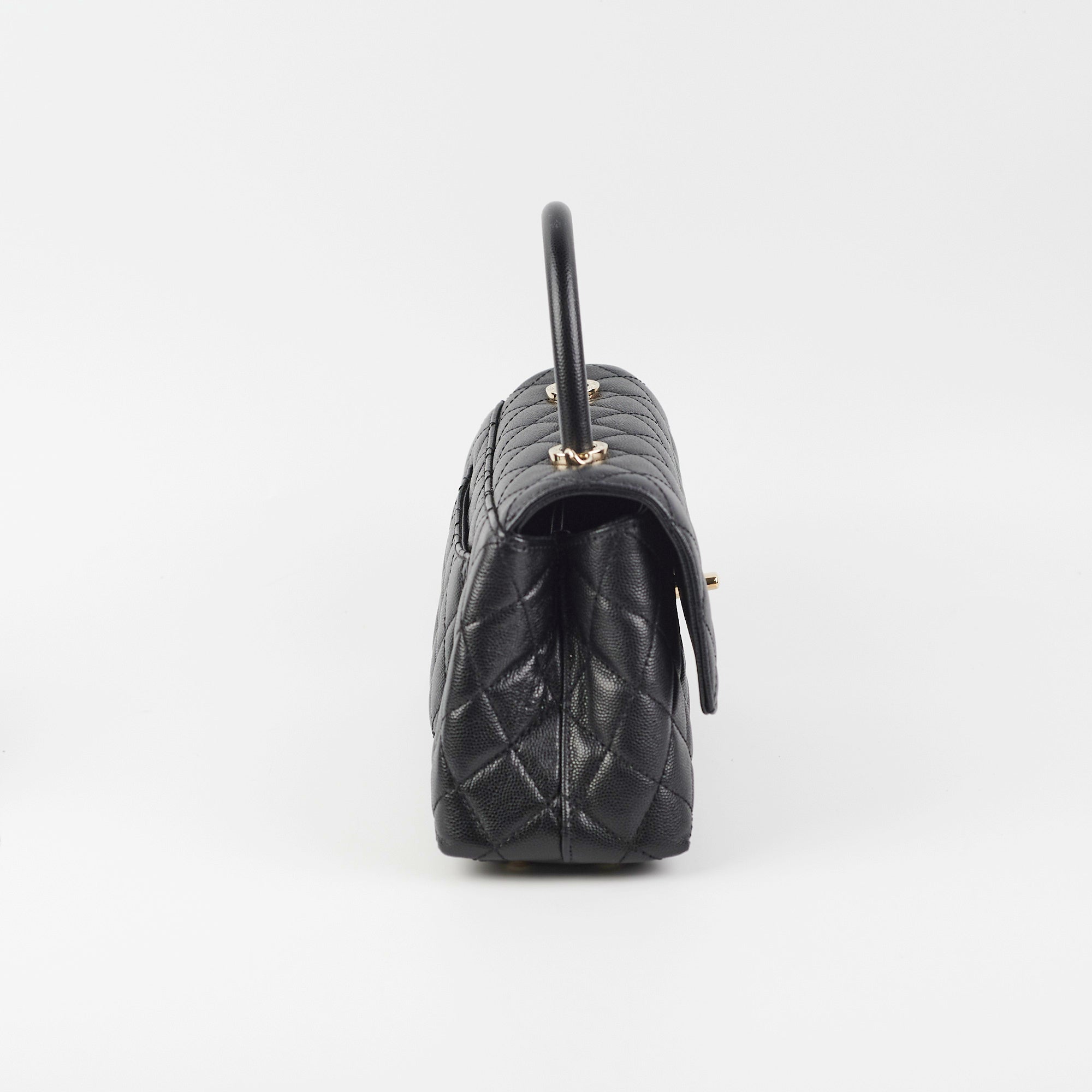 Chanel Small Coco Handle Bag in Black Caviar Leather - Perfect for Evening Events & Luxury Fashion Accessories