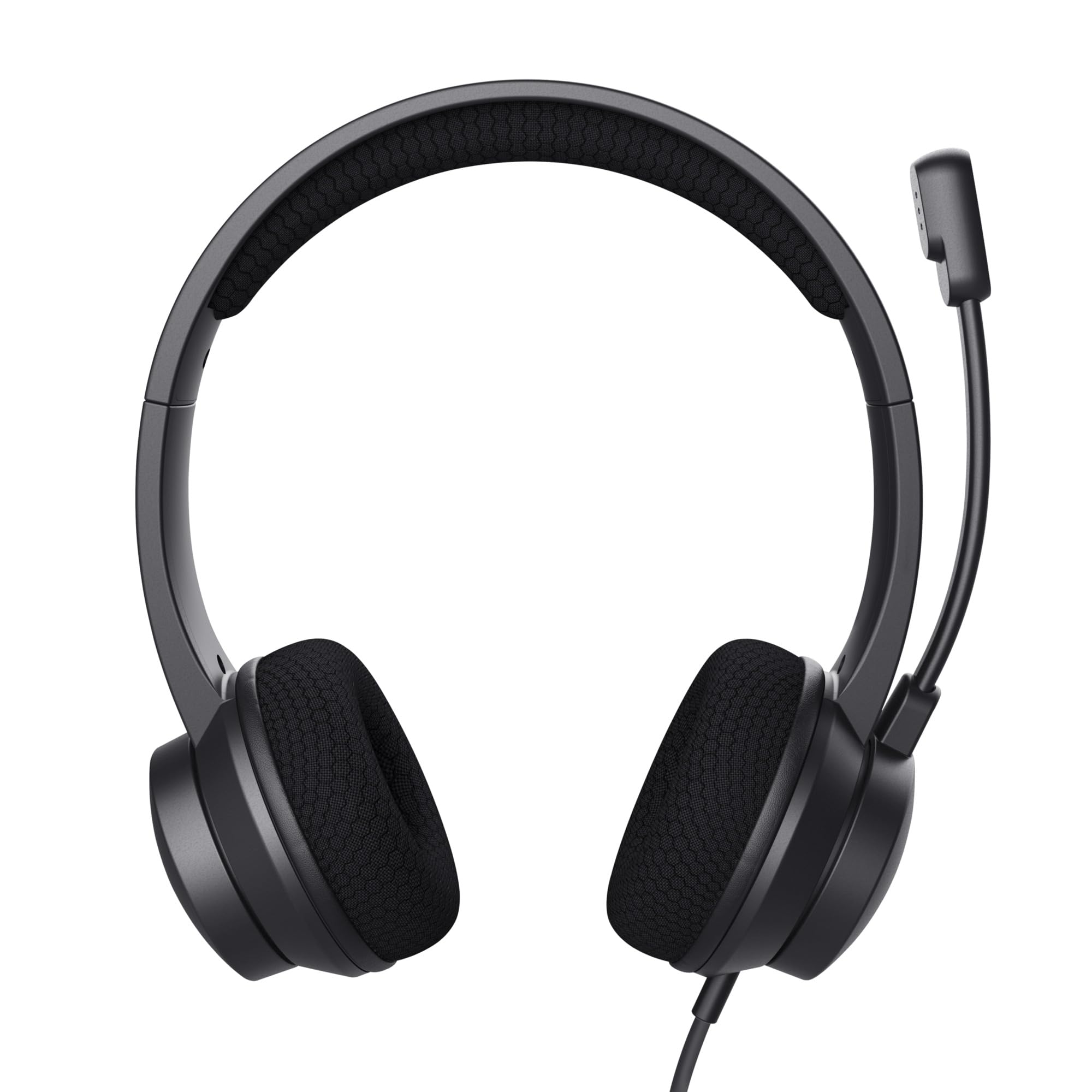Trust Ayda On-Ear USB PC Headset with ENC Noise Cancelling Microphone - Lightweight Wired USB-C Headphones with 1.8m Cable, 65% Recycled Plastic - Ideal for Computer, Laptop, Mac, Zoom, Teams Calls & Online Gaming (Black)