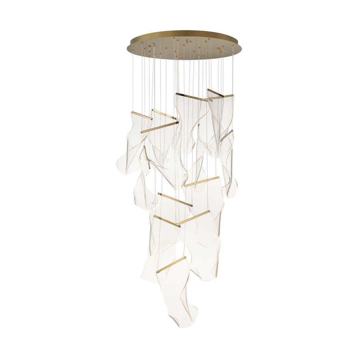 Modern Acrylic LED Chandelier - Energy Efficient Crystal Ceiling Light Fixture for Dining Room, Bedroom & Living Room Decor