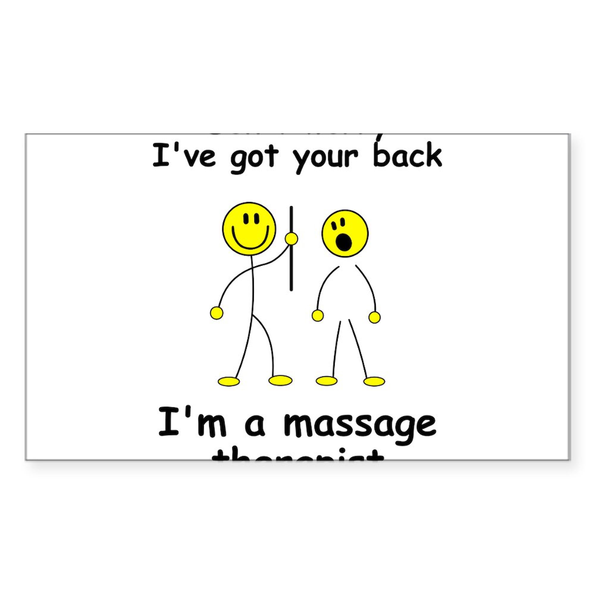 Massage Therapist Sticker - Rectangle Bumper Car Decal for Professionals | Perfect for Cars, Laptops & Water Bottles | CafePress